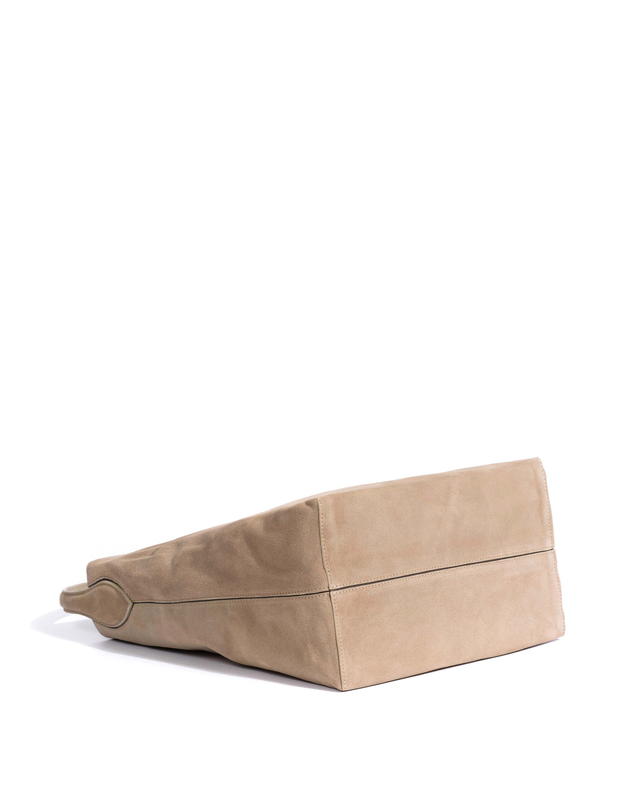 Versa slouchy everyday bag Calf suede Mushroom - Anonymous Copenhagen Bags
