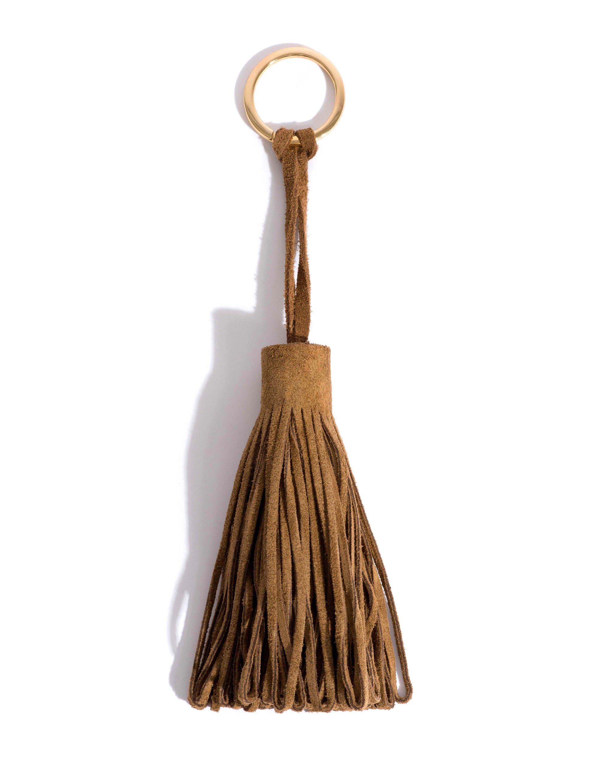 Katty fringe keyring Calf suede Cinnamon - Anonymous Copenhagen Small Leather Goods