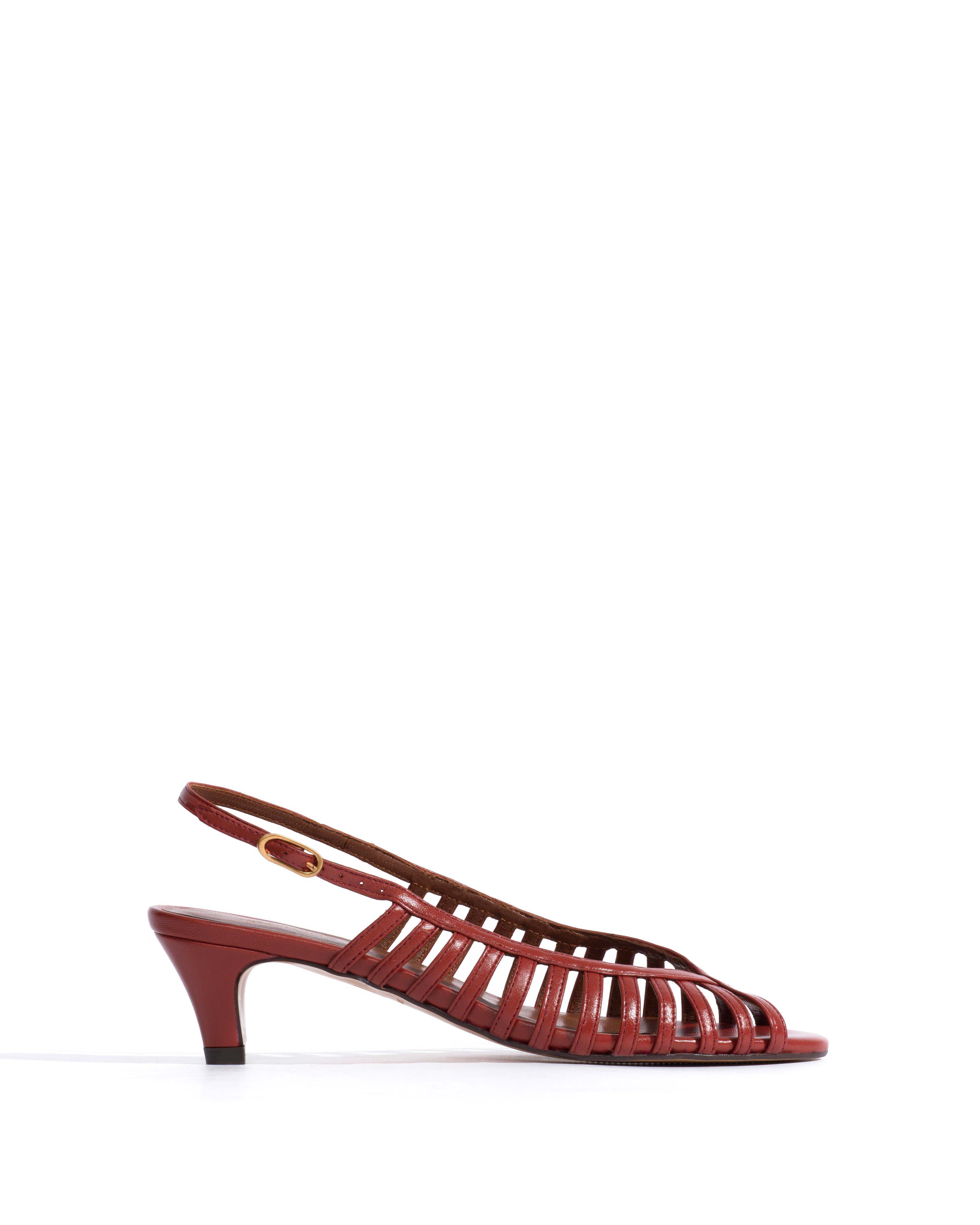 Carminho 40 stiletto Shiny lamb Terracotta