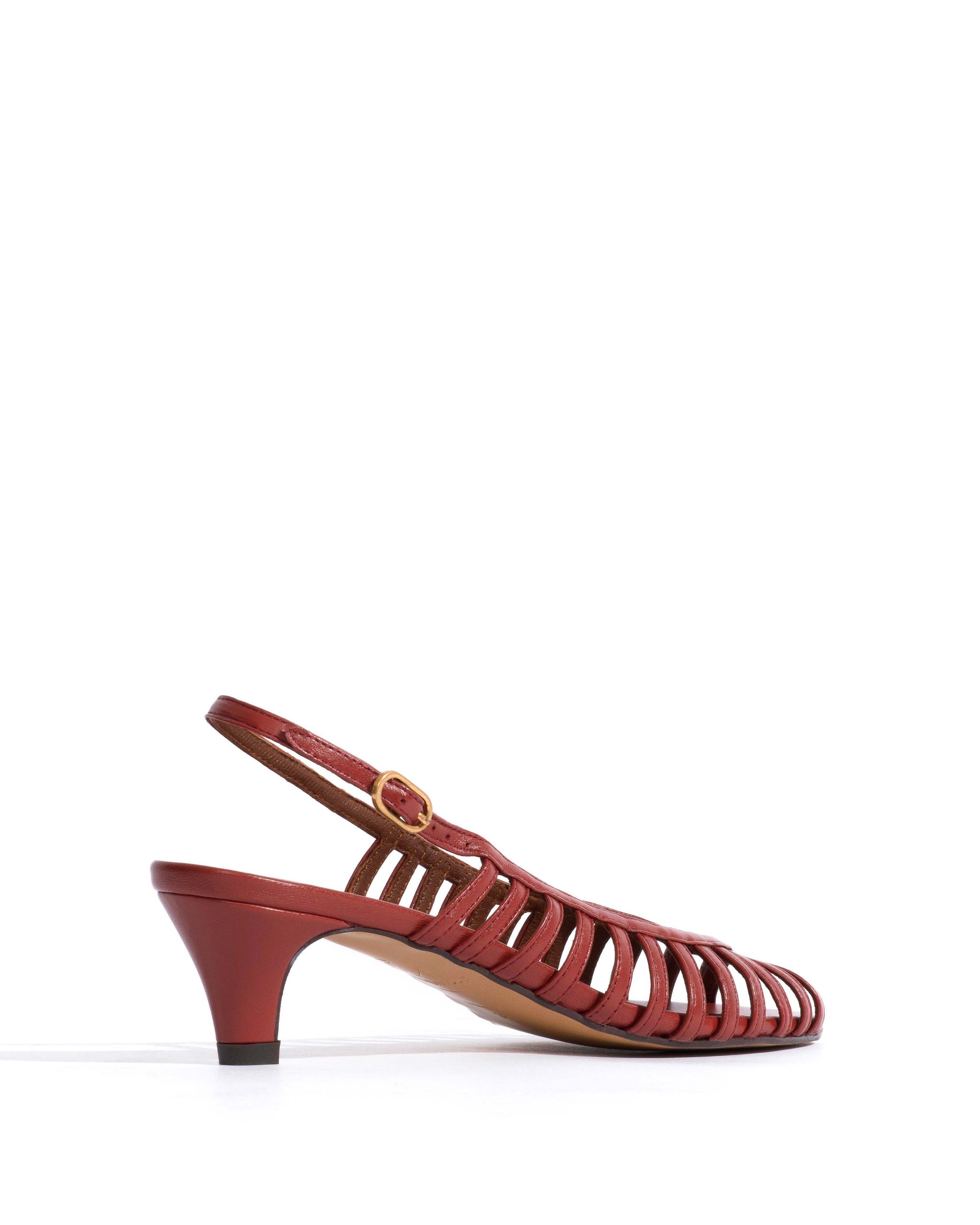 Carminho 40 stiletto Shiny lamb Terracotta - Anonymous Copenhagen Heels