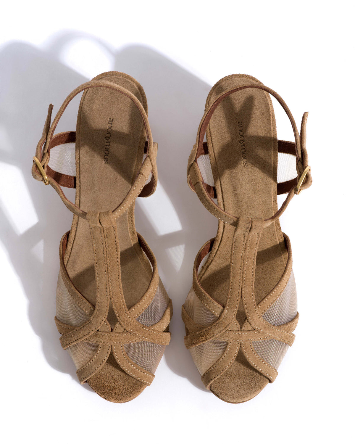 Therese 55 mesh Calf suede & mesh Scirocco & caramel