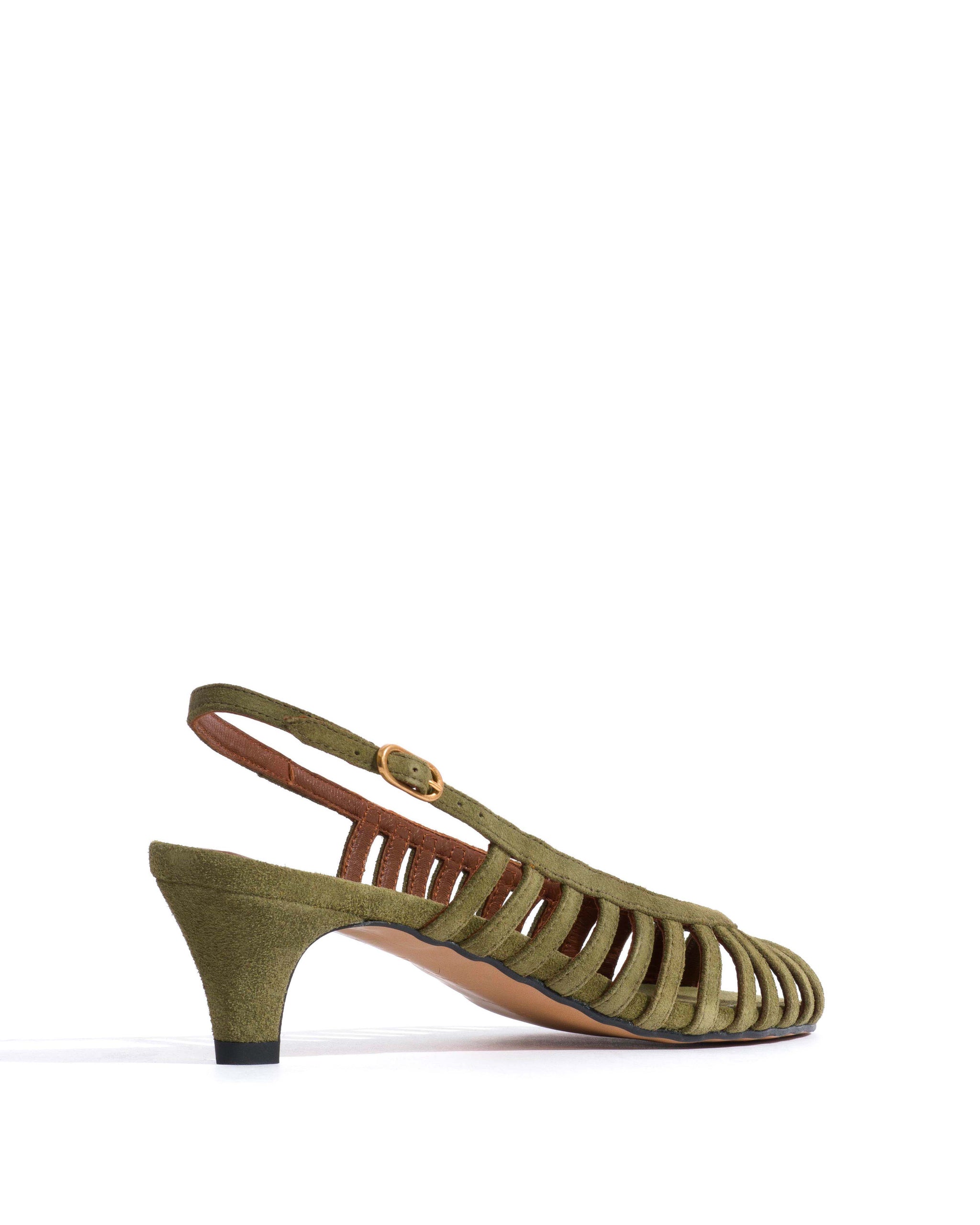 Carminho 40 stiletto Calf suede Olive green - Anonymous Copenhagen Heels