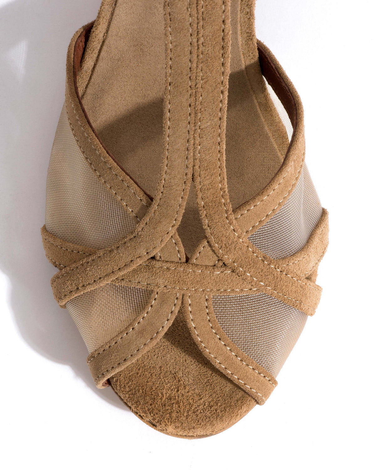 Therese 55 mesh Calf suede & mesh Scirocco & caramel
