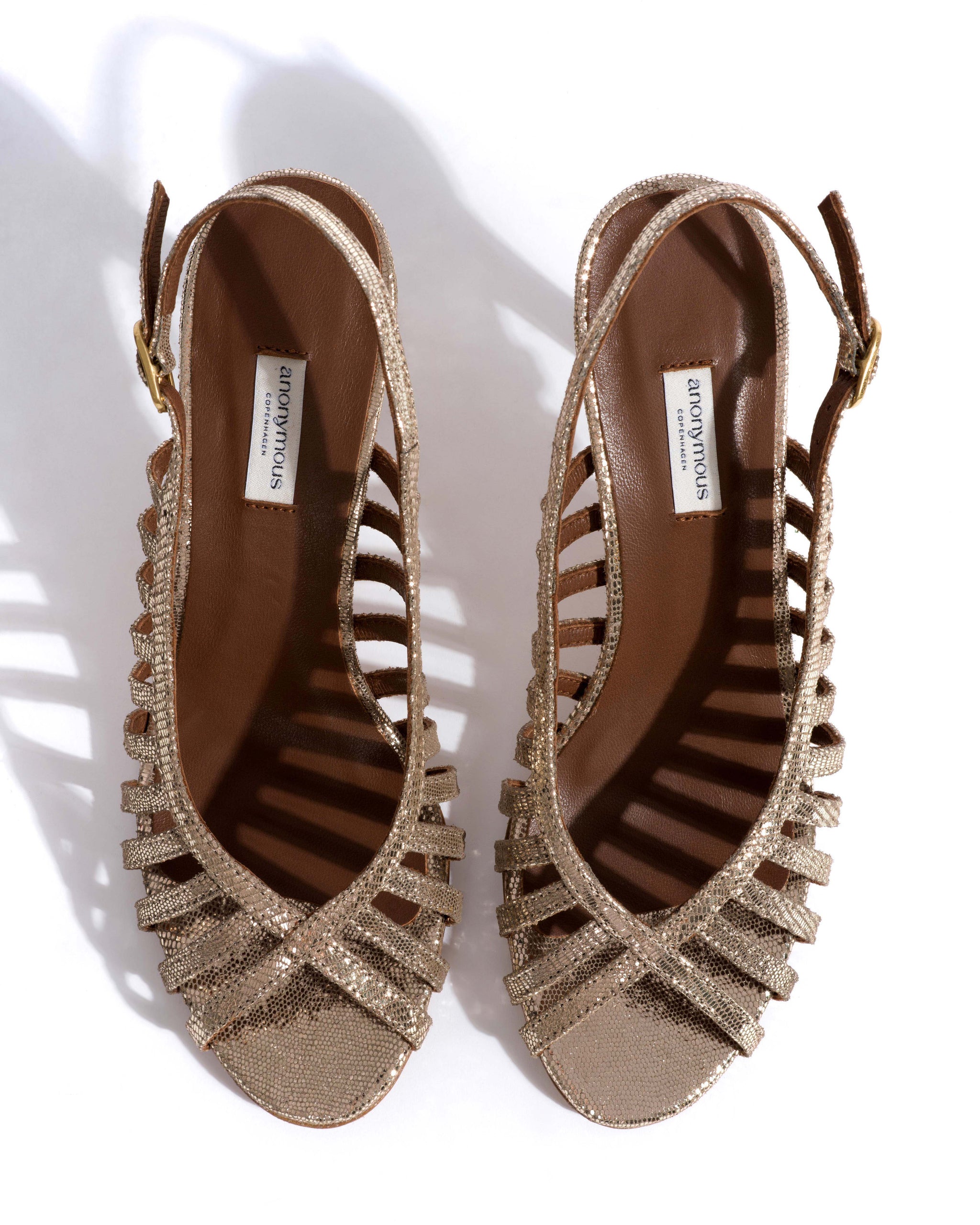 Carminho 75 Lizard metallic goat Vintage champagne - Anonymous Copenhagen Heels