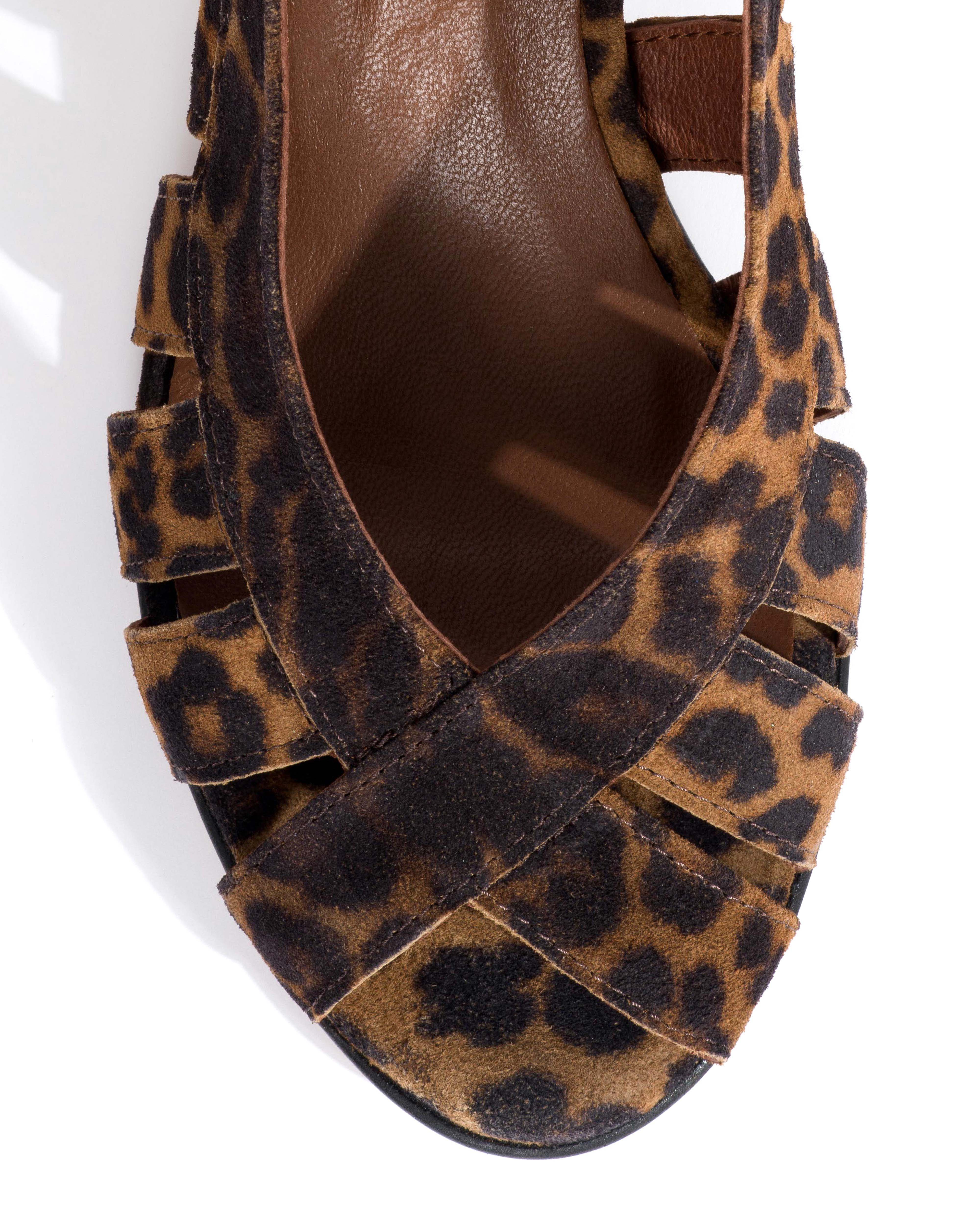 Sophie 50 stiletto Calf suede print Leopard