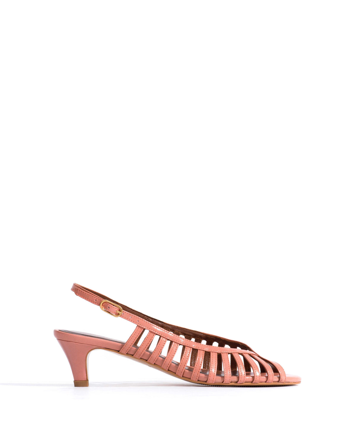 Carminho 40 stiletto Crinkled polished goat Misty coral