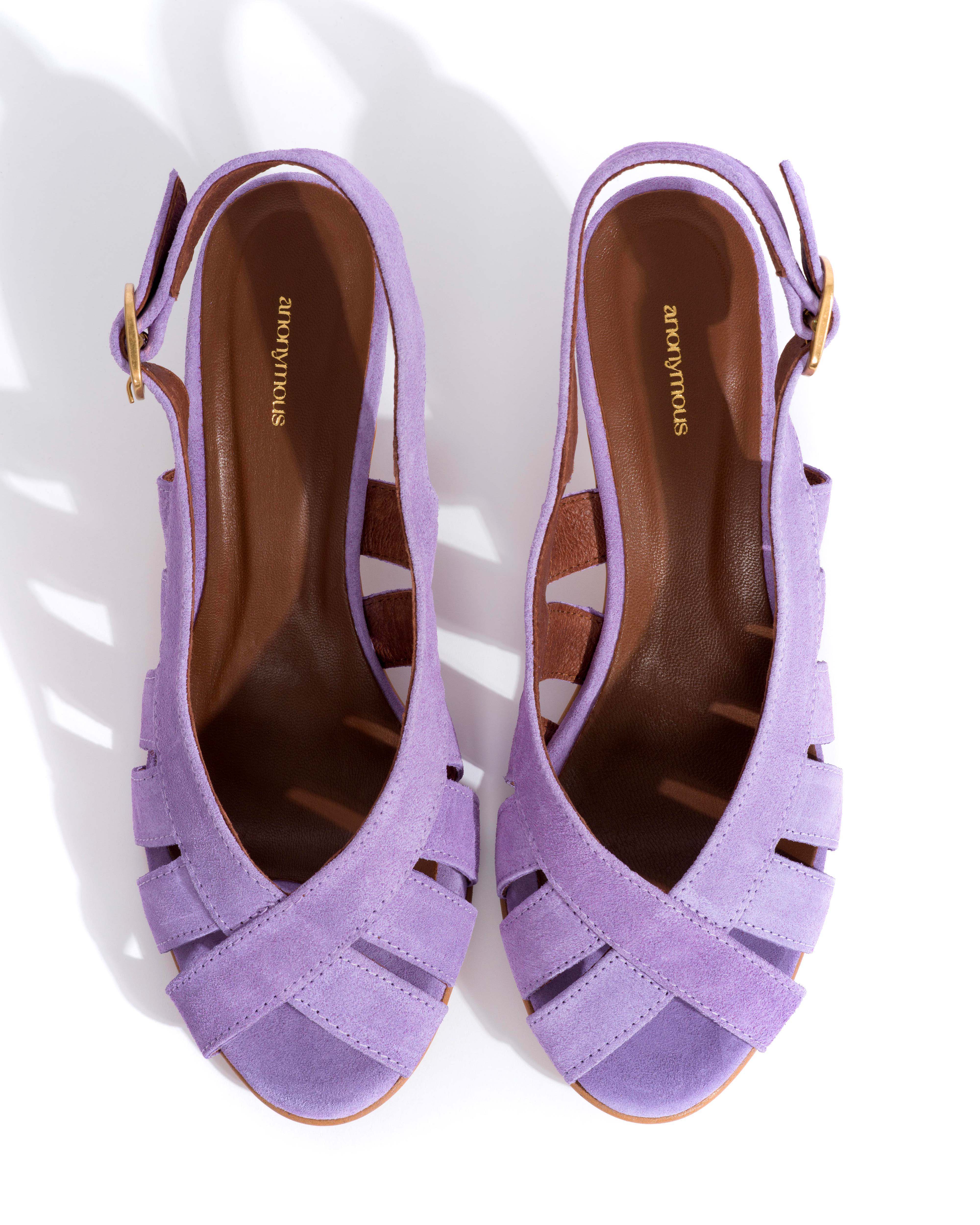 Sophie 50 stiletto Calf suede Lavender ice