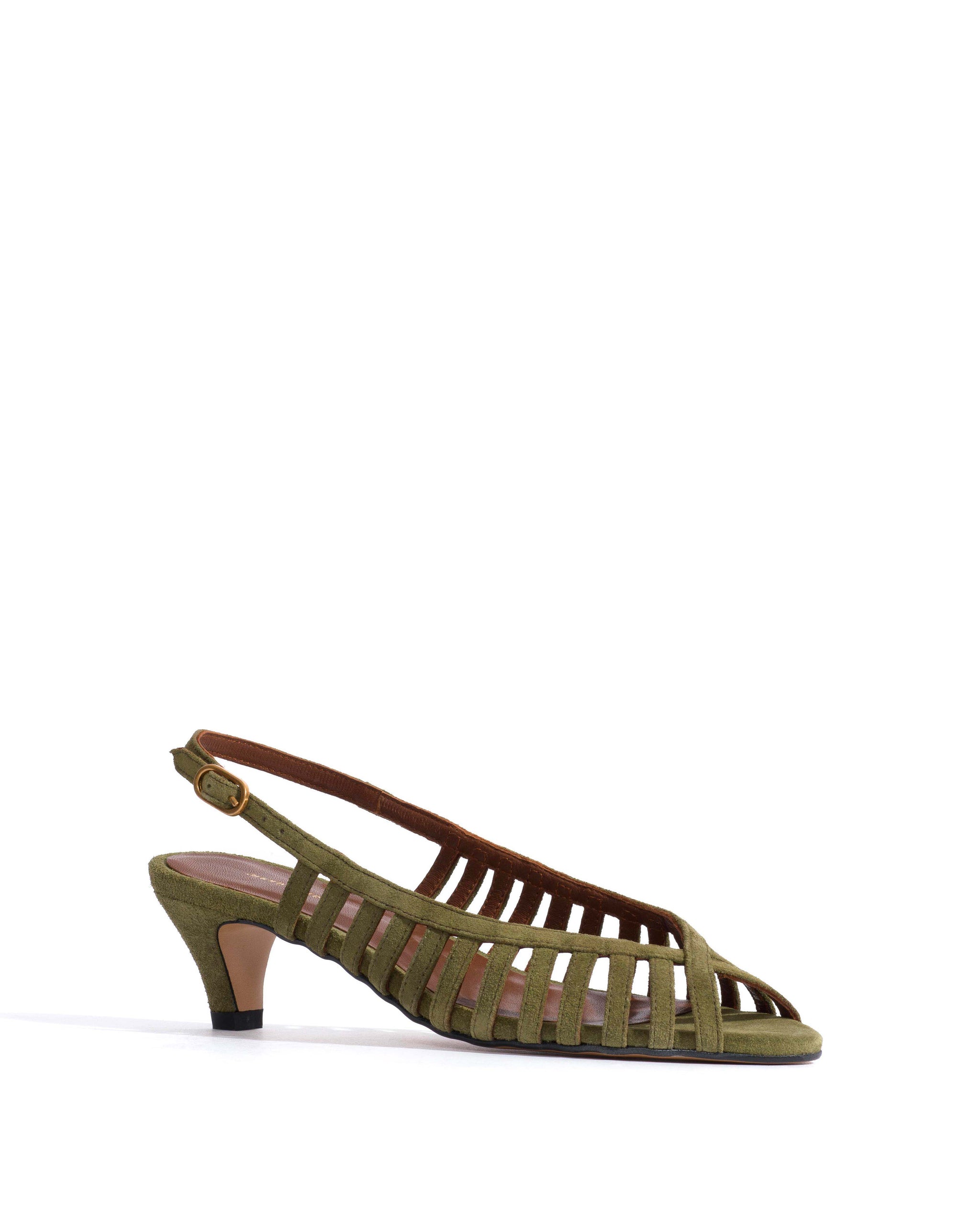 Carminho 40 stiletto Calf suede Olive green - Anonymous Copenhagen Heels