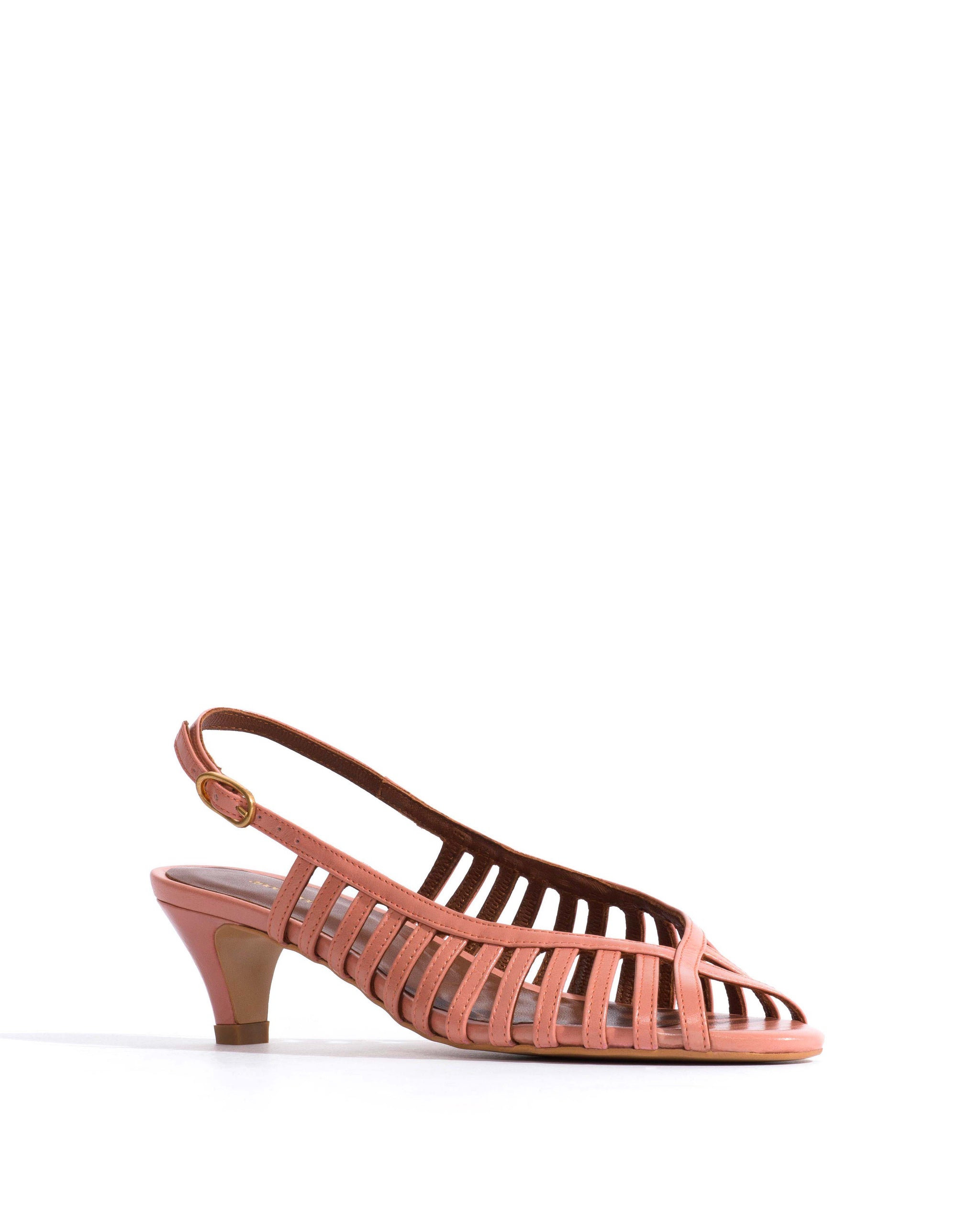 Carminho 40 stiletto Crinkled polished goat Misty coral - Anonymous Copenhagen Heels