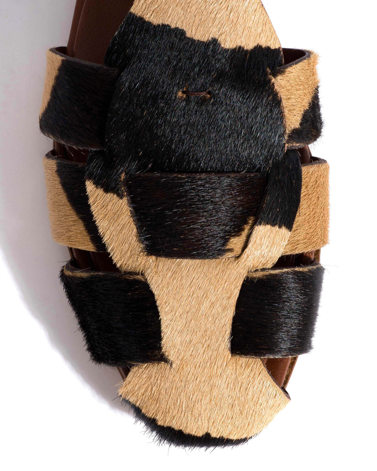 Lain flats Calf hair Tapir