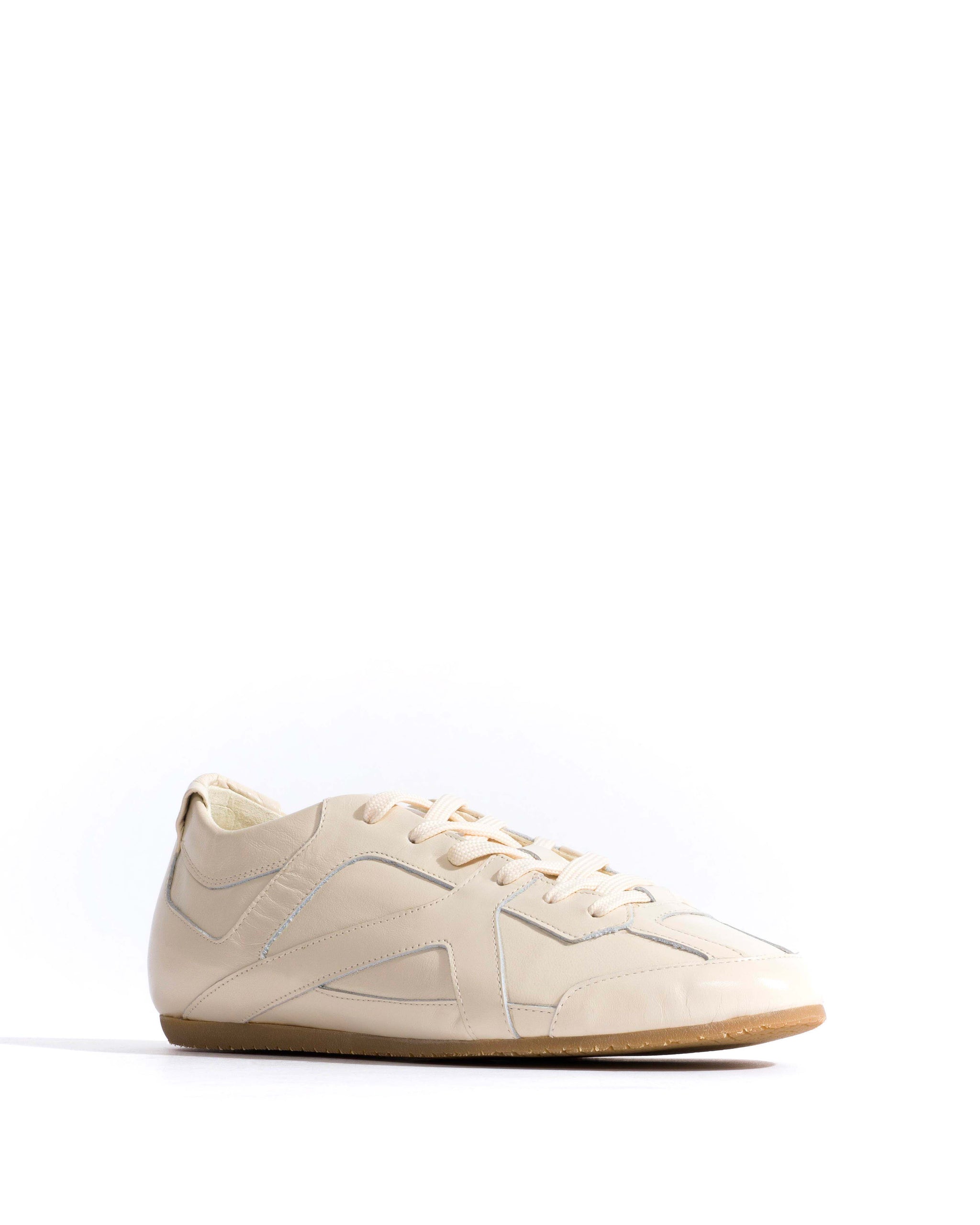 Sneakerina Crinkled polished goat White sand - Anonymous Copenhagen Sneakers