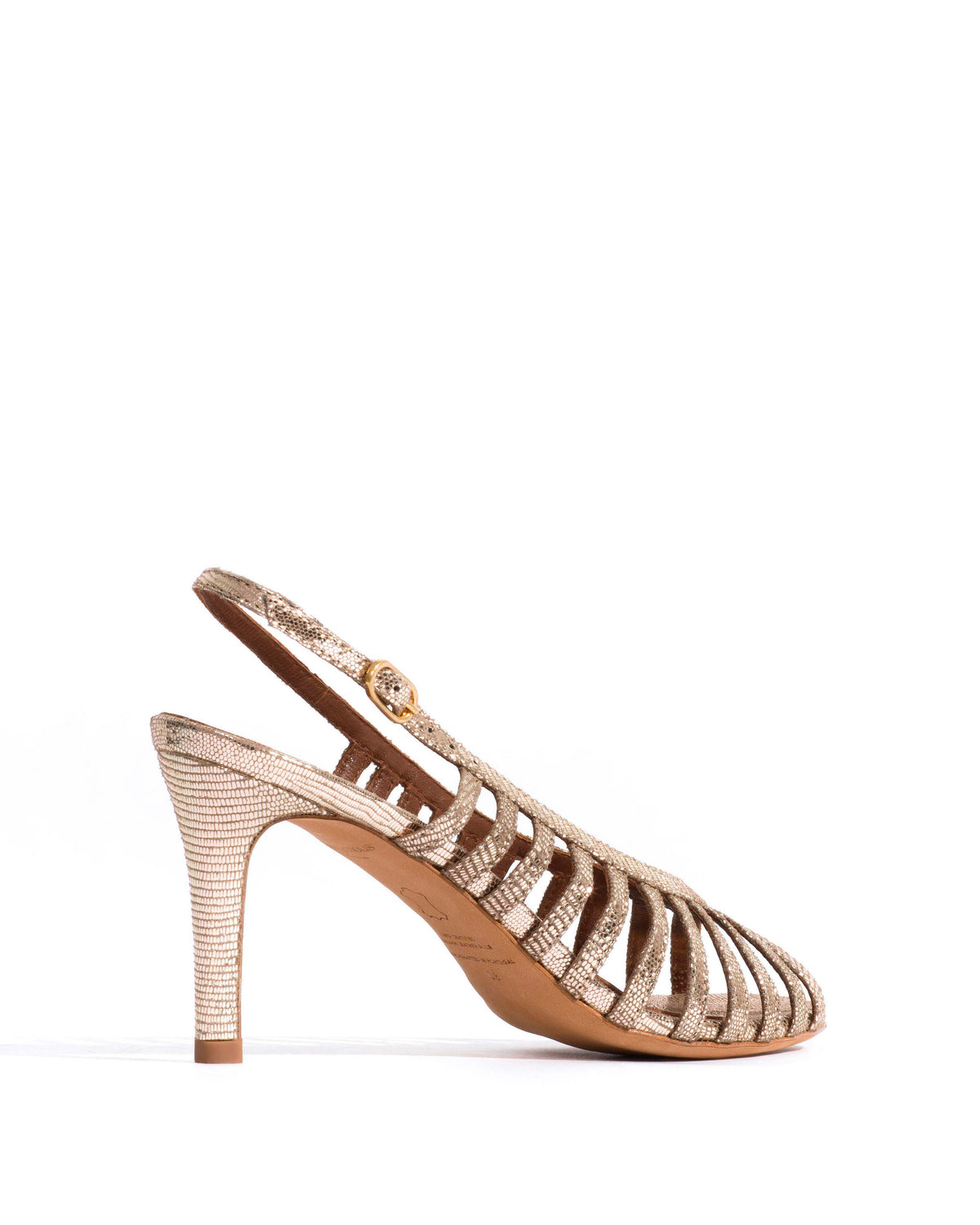 Carminho 75 Lizard metallic goat Vintage champagne