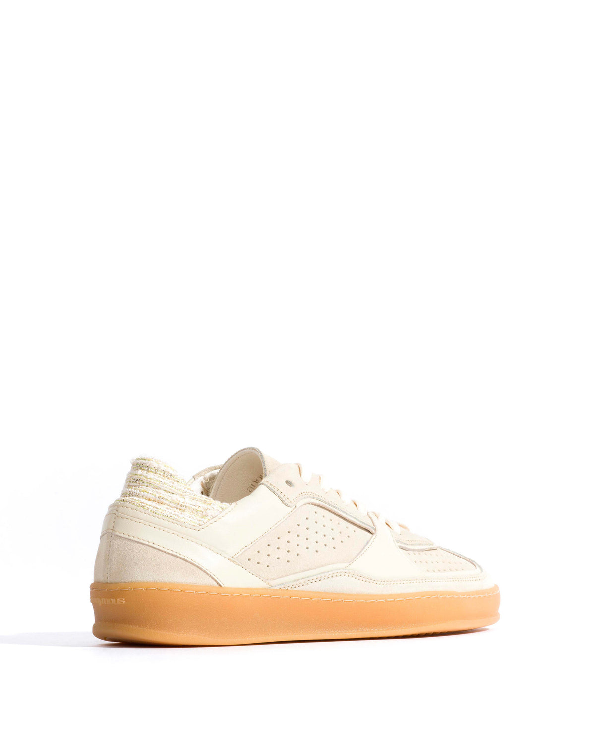 Dabbie Calf suede & sleek leather & boucle Antique white & white sand & pineapple ice