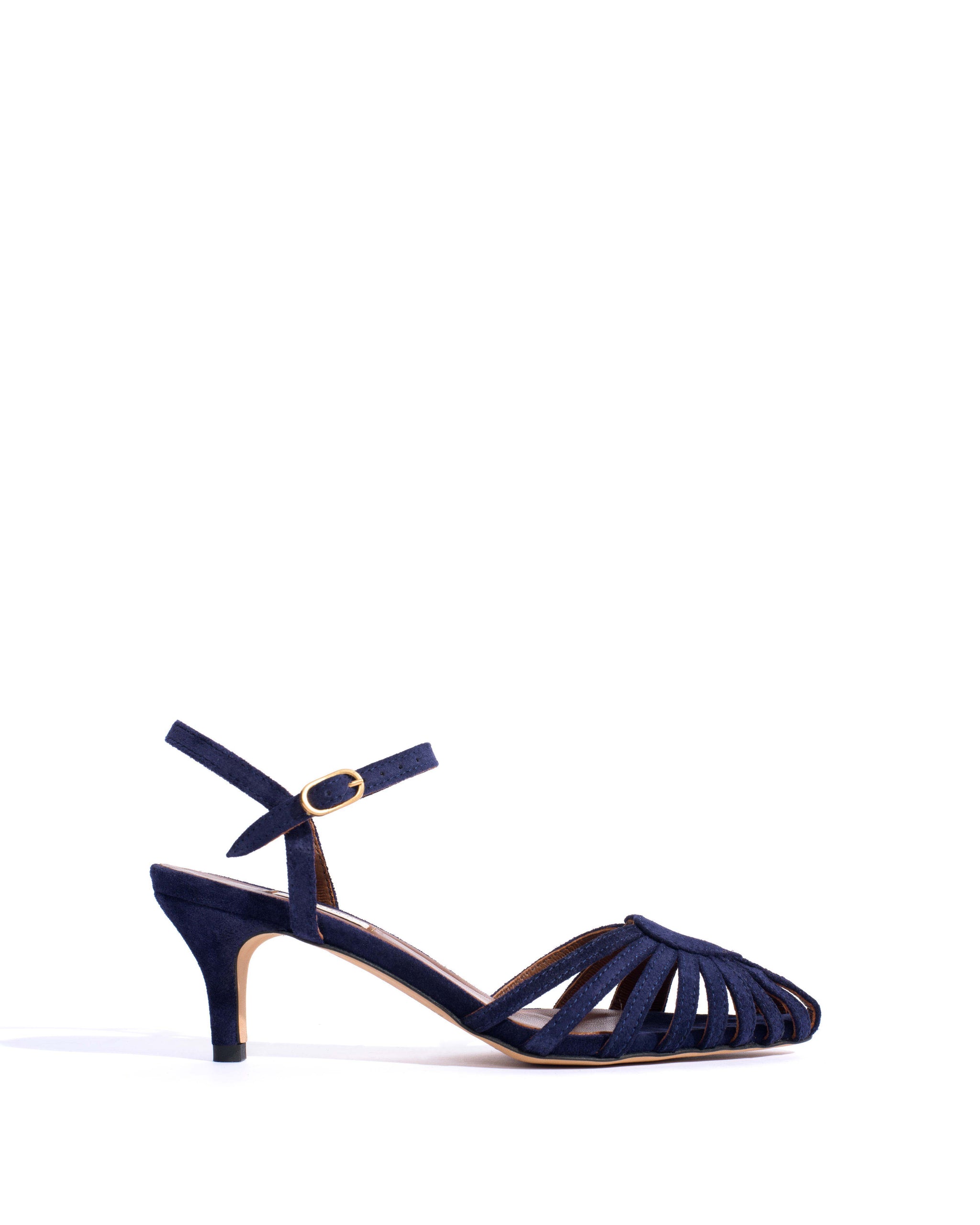 Keesha 55 Calf suede Ink blue - Anonymous Copenhagen Heels