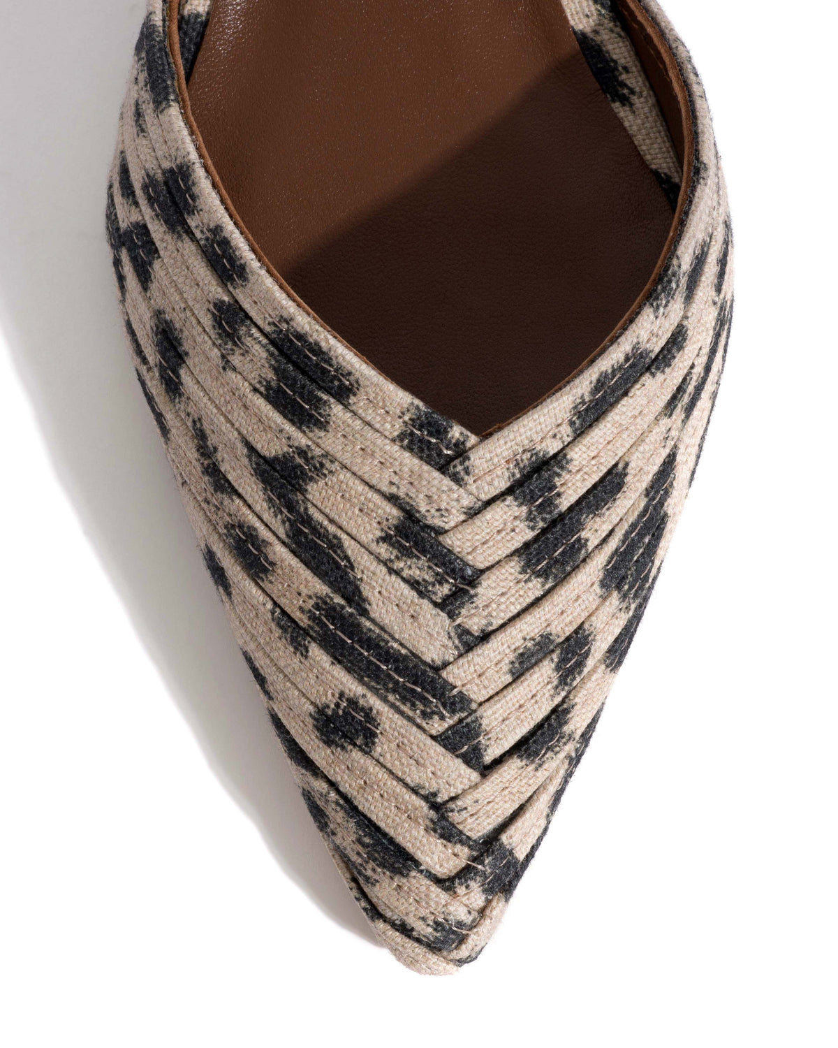 Givia 40 Natural cotton-linen Leopard