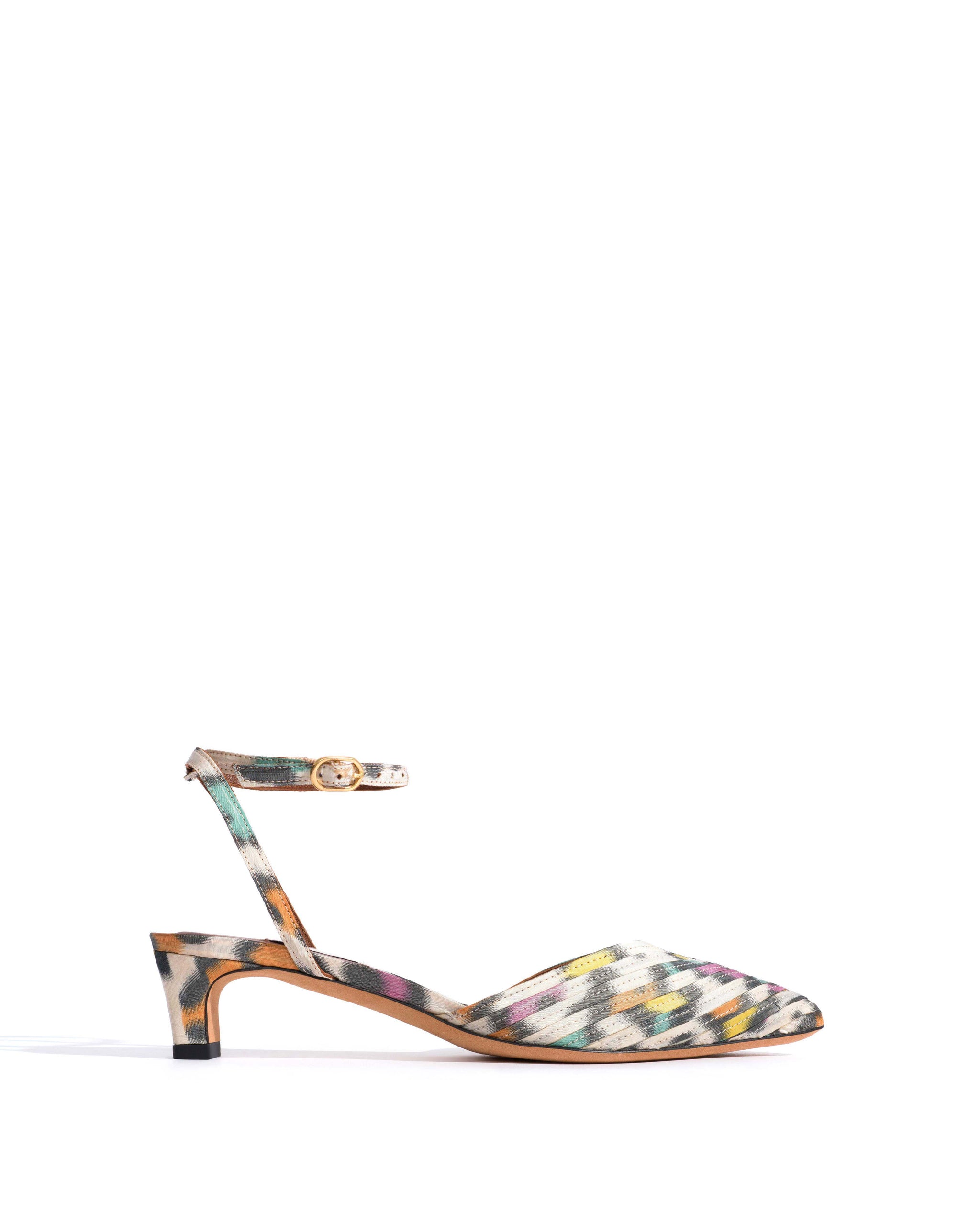 Givia 40 Satin print Multicolor leopard - Anonymous Copenhagen Heels