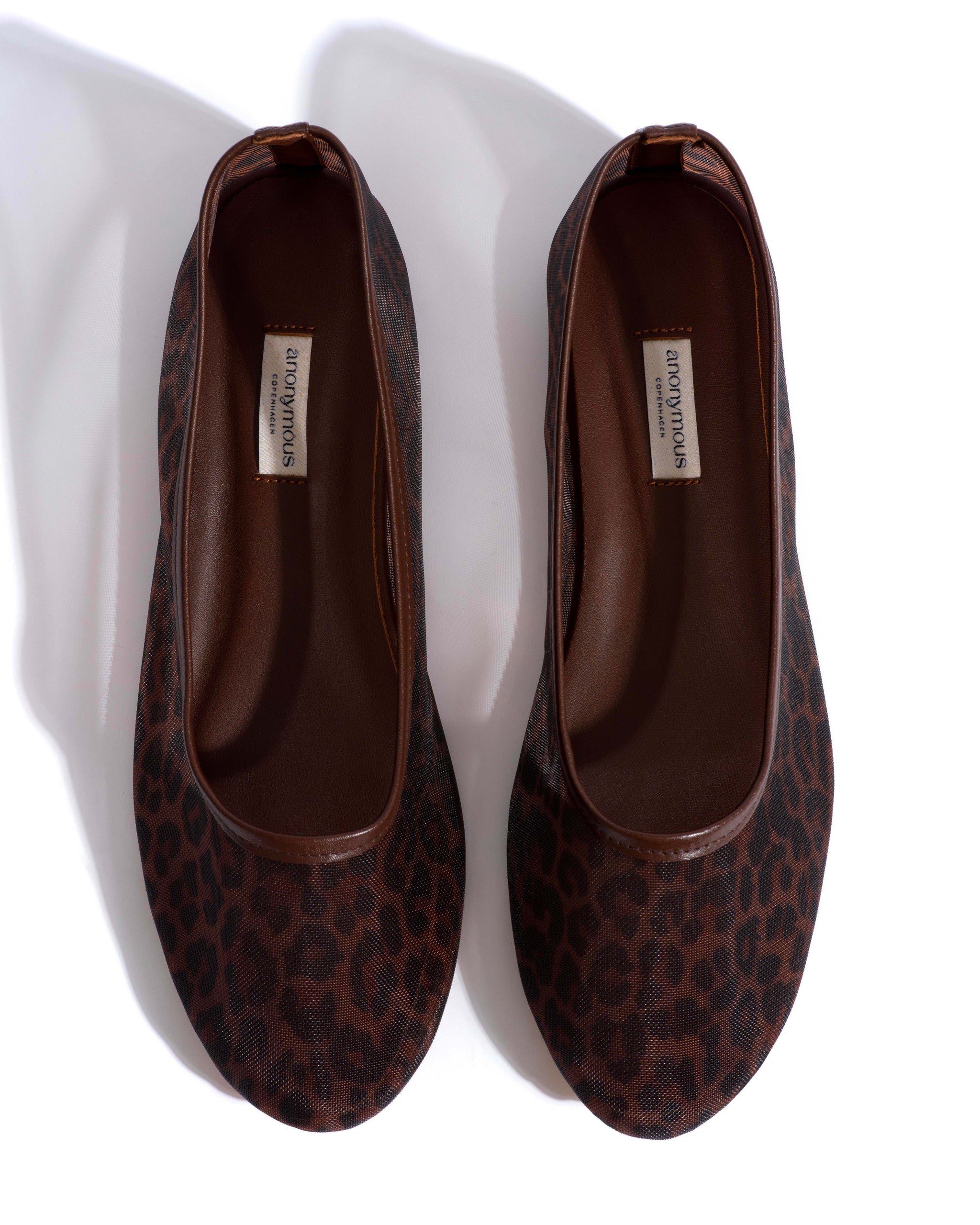 Sacha mesh Shiny lamb & mesh Chocolate & leopard - Anonymous Copenhagen Flat-loafers & ballerinas & pumps