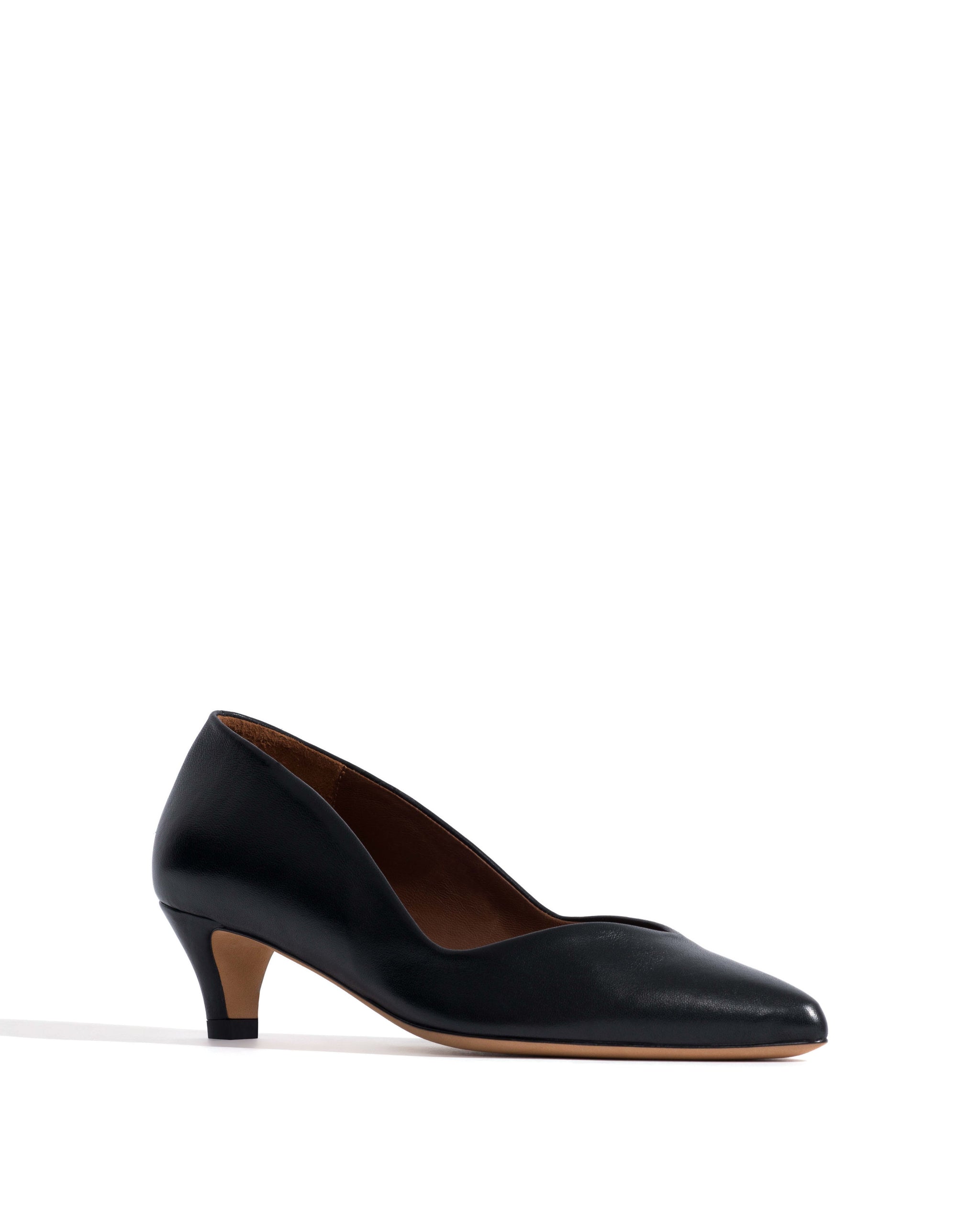 Trini 40 stiletto Shiny lamb Black