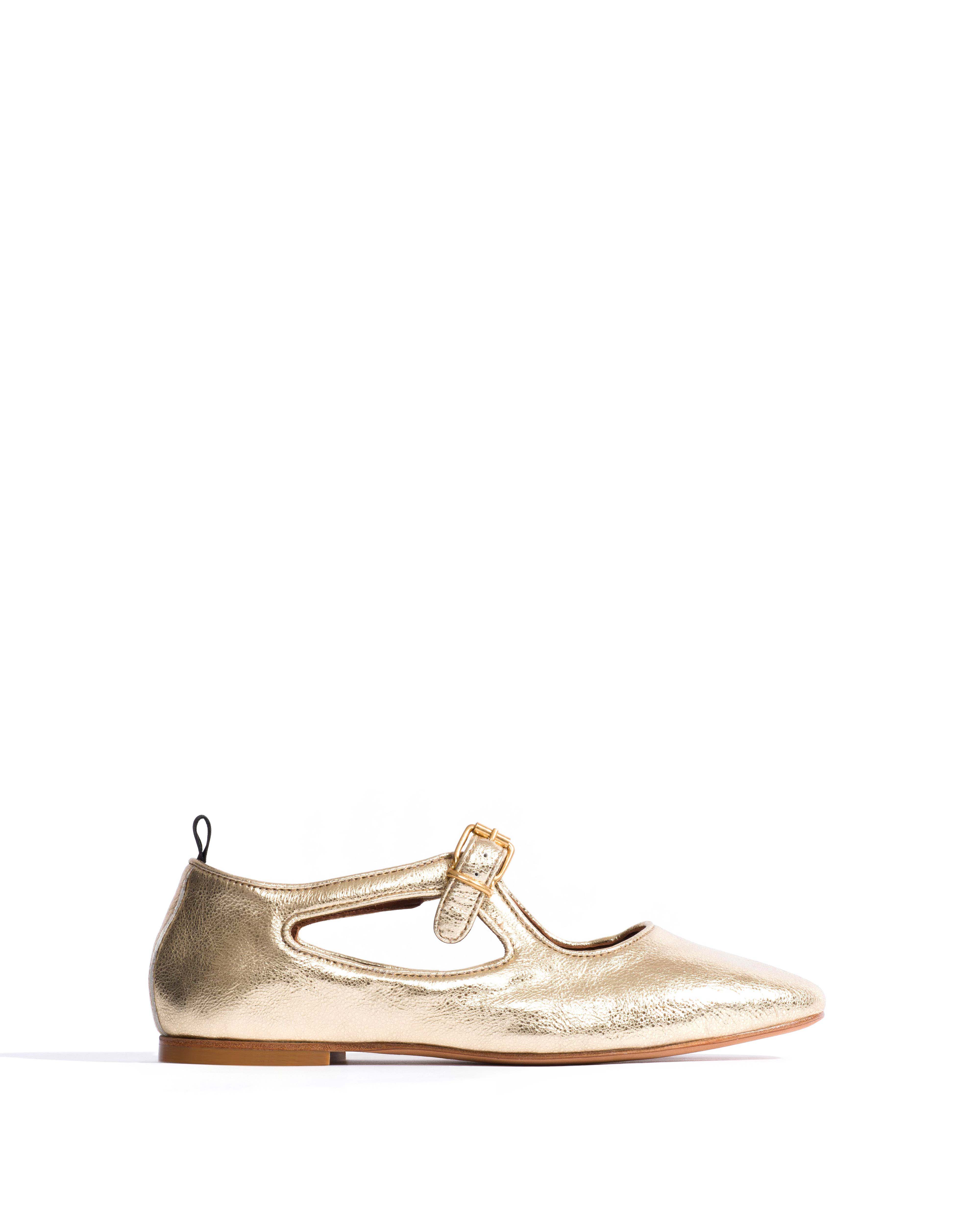 Praise Grained metallic goat Champagne
