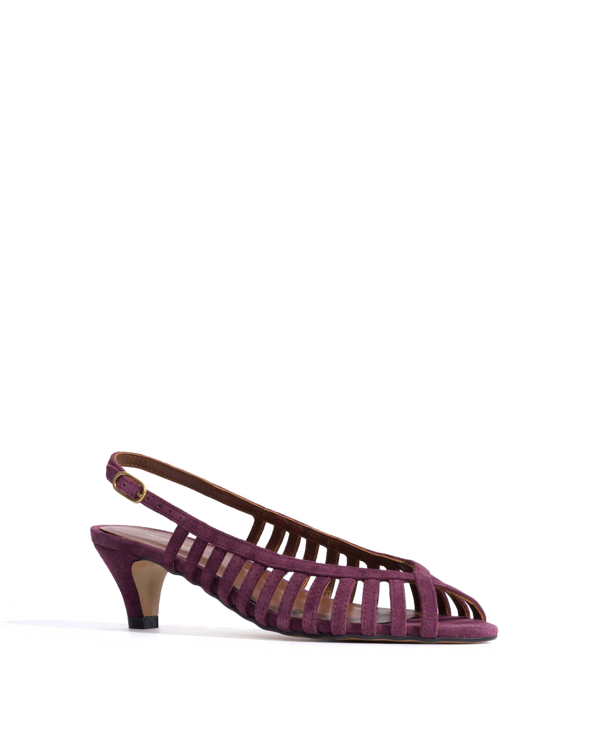 Carminho 40 stiletto Calf suede Fig purple