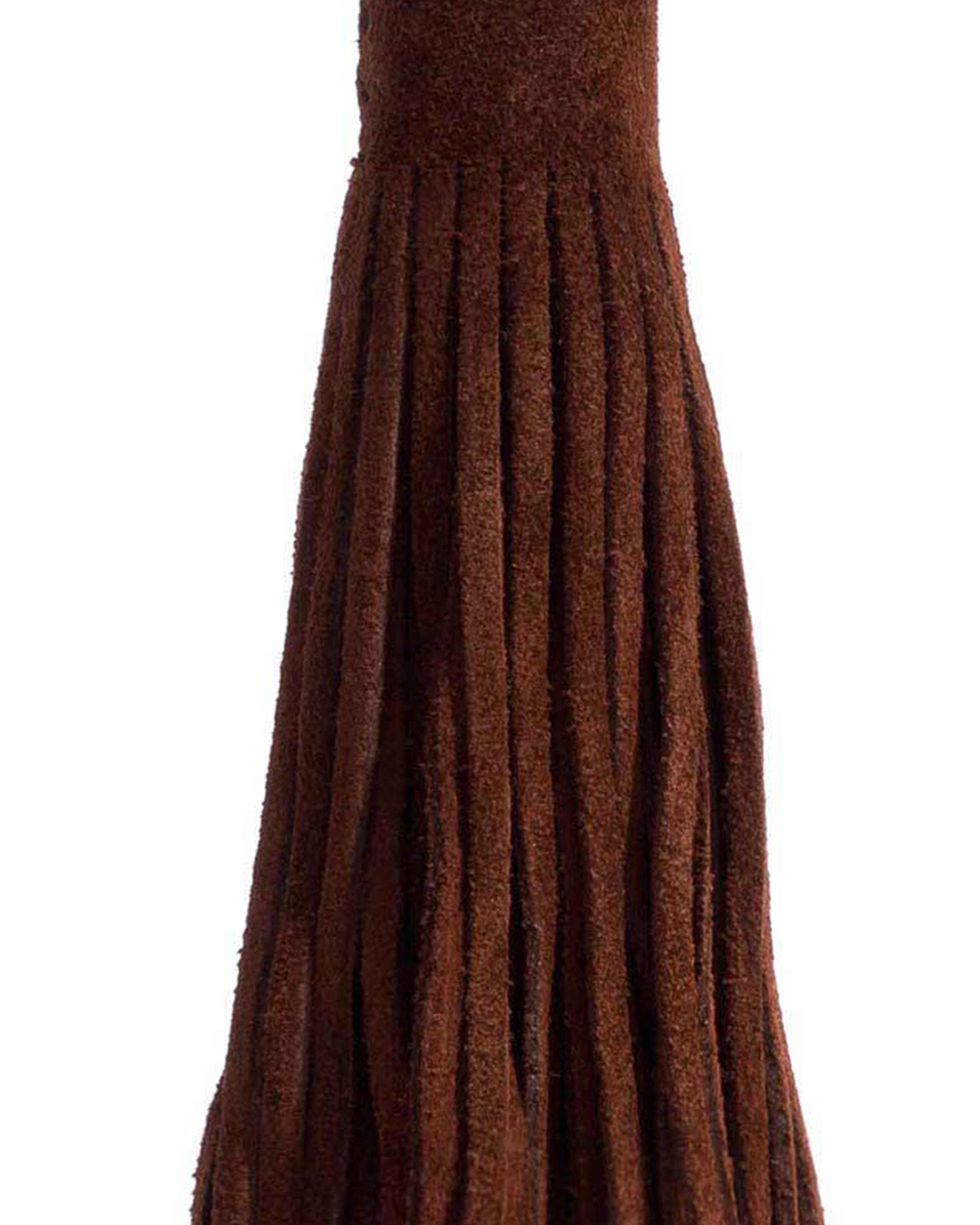 Katty fringe keyring Calf suede Chocolate