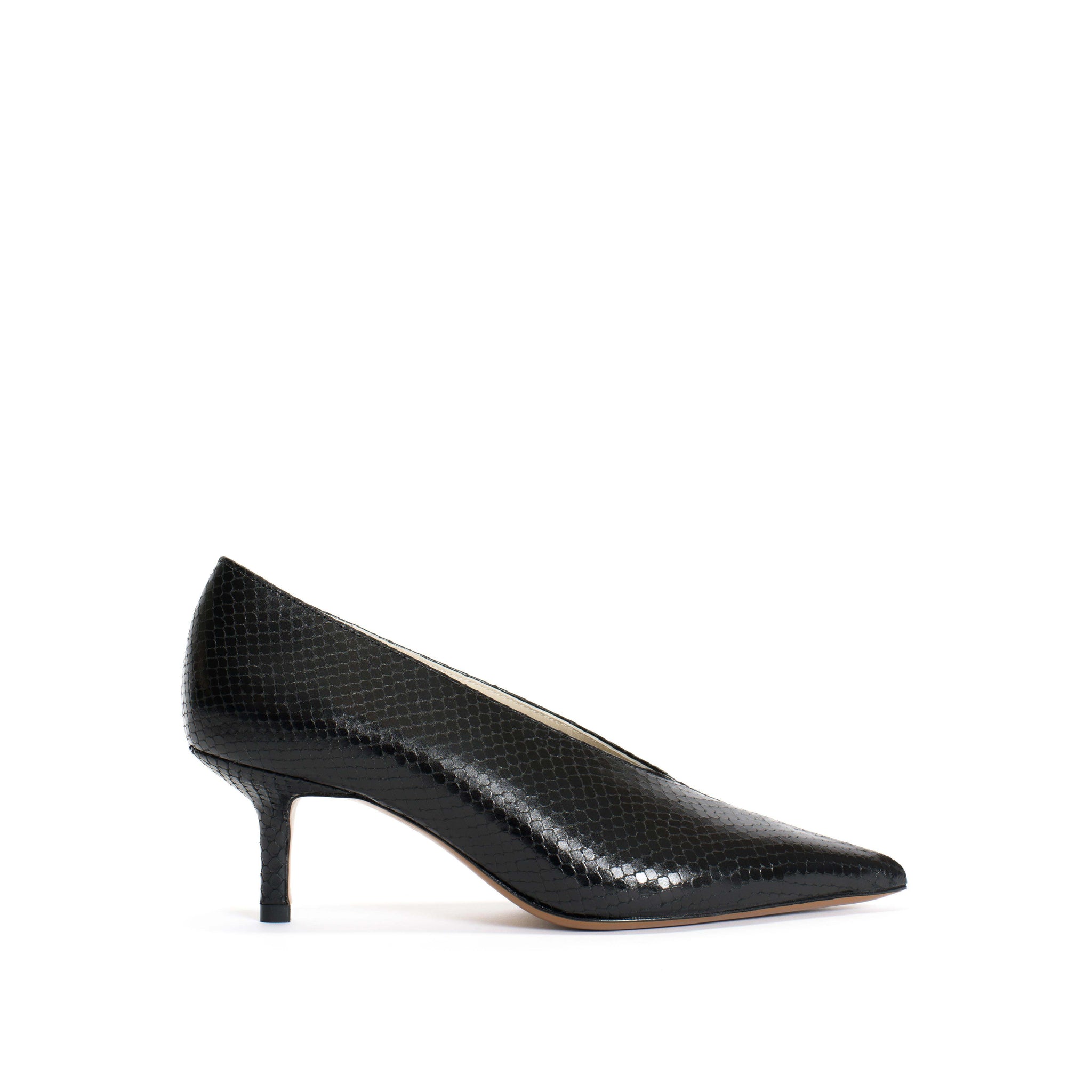 Phia 55 pin Snake metallic calf Black - Anonymous Copenhagen