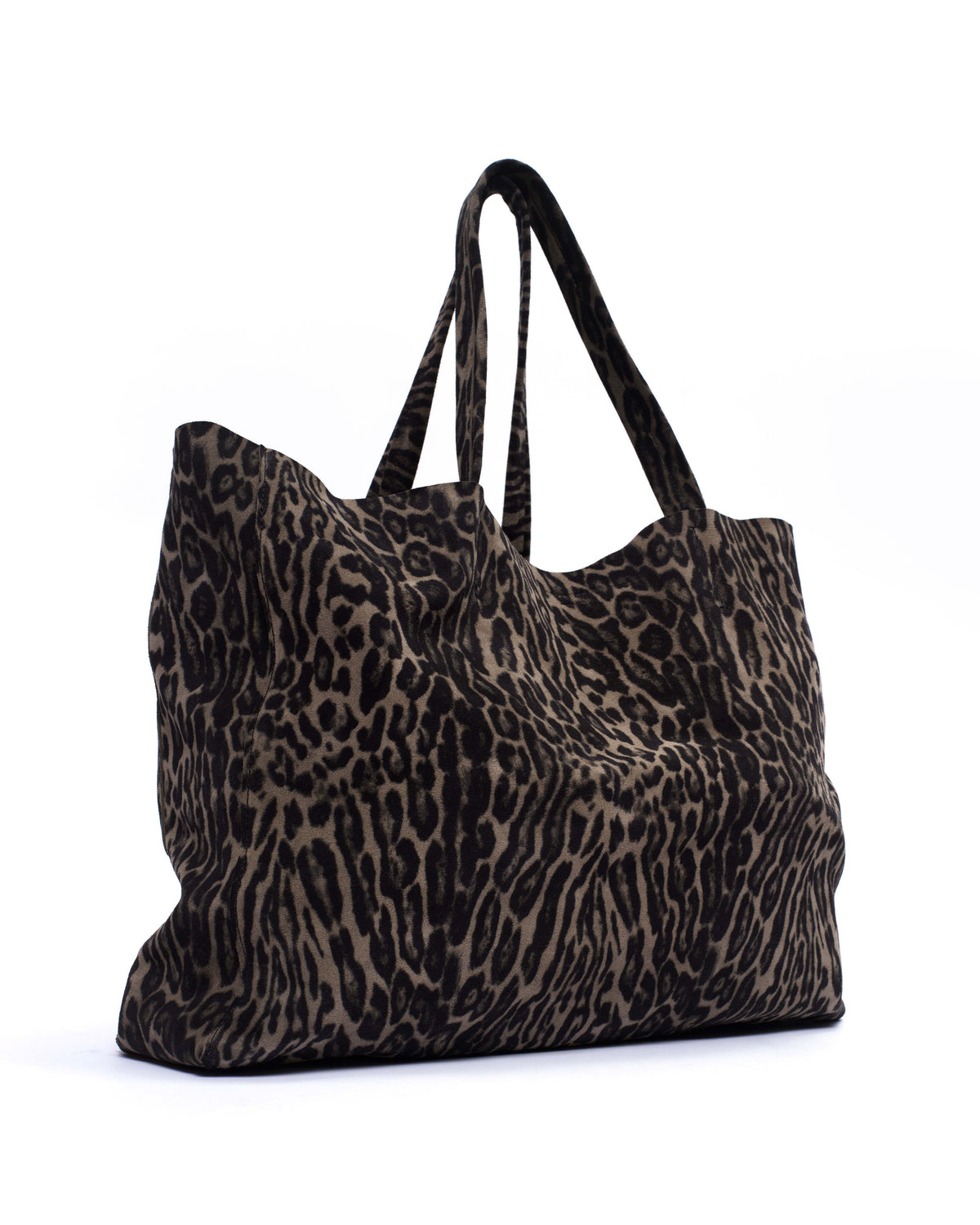 Ruba shopper Calf suede print Snow leopard