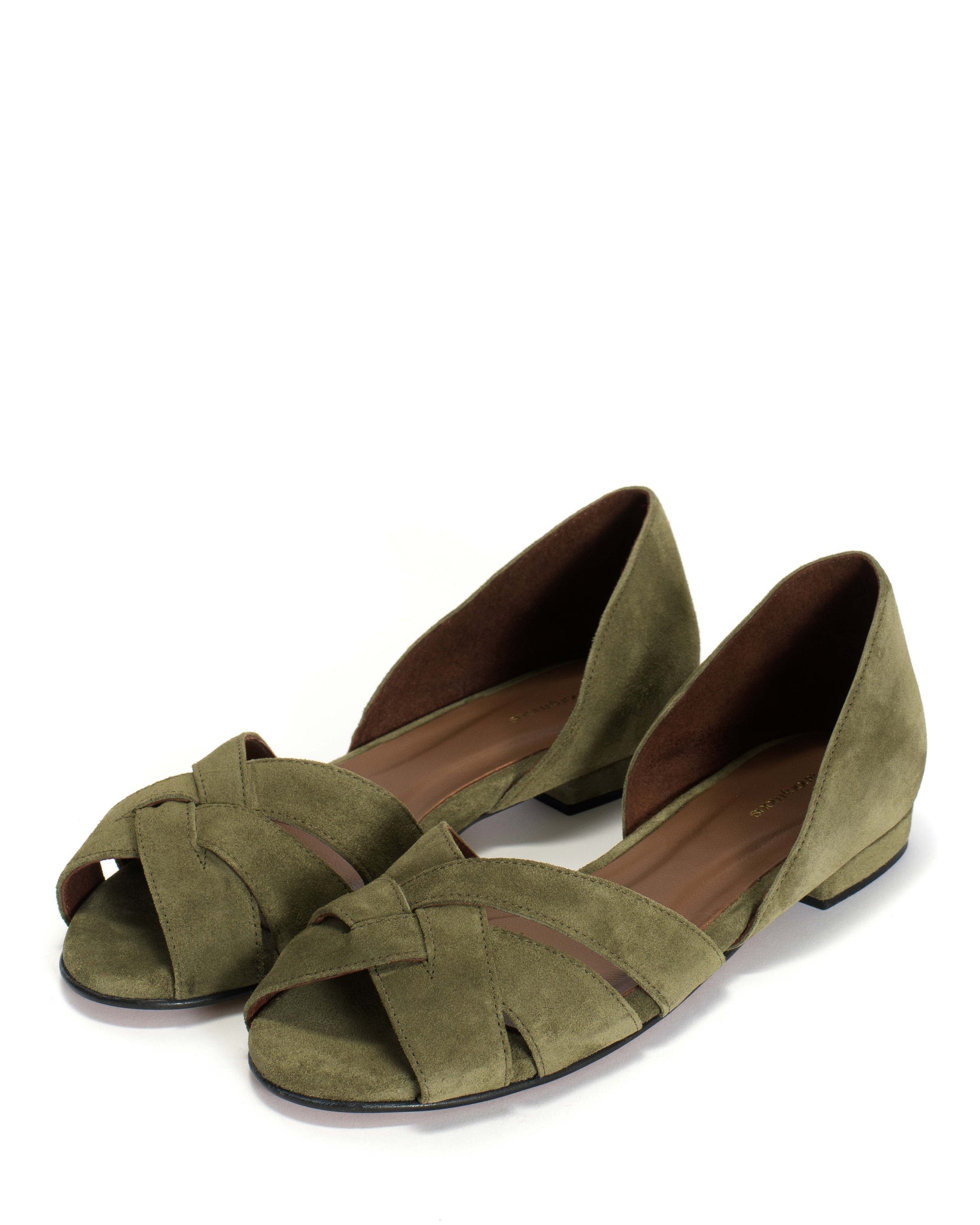 Sanni 20 Calf suede Olive green - Anonymous Copenhagen