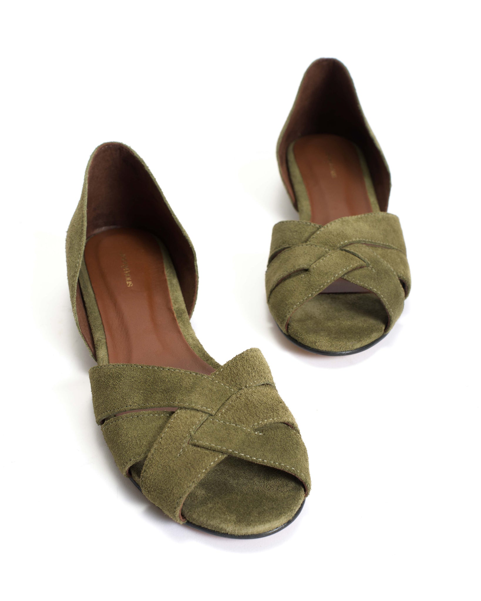 Sanni 20 Calf suede Olive green - Anonymous Copenhagen