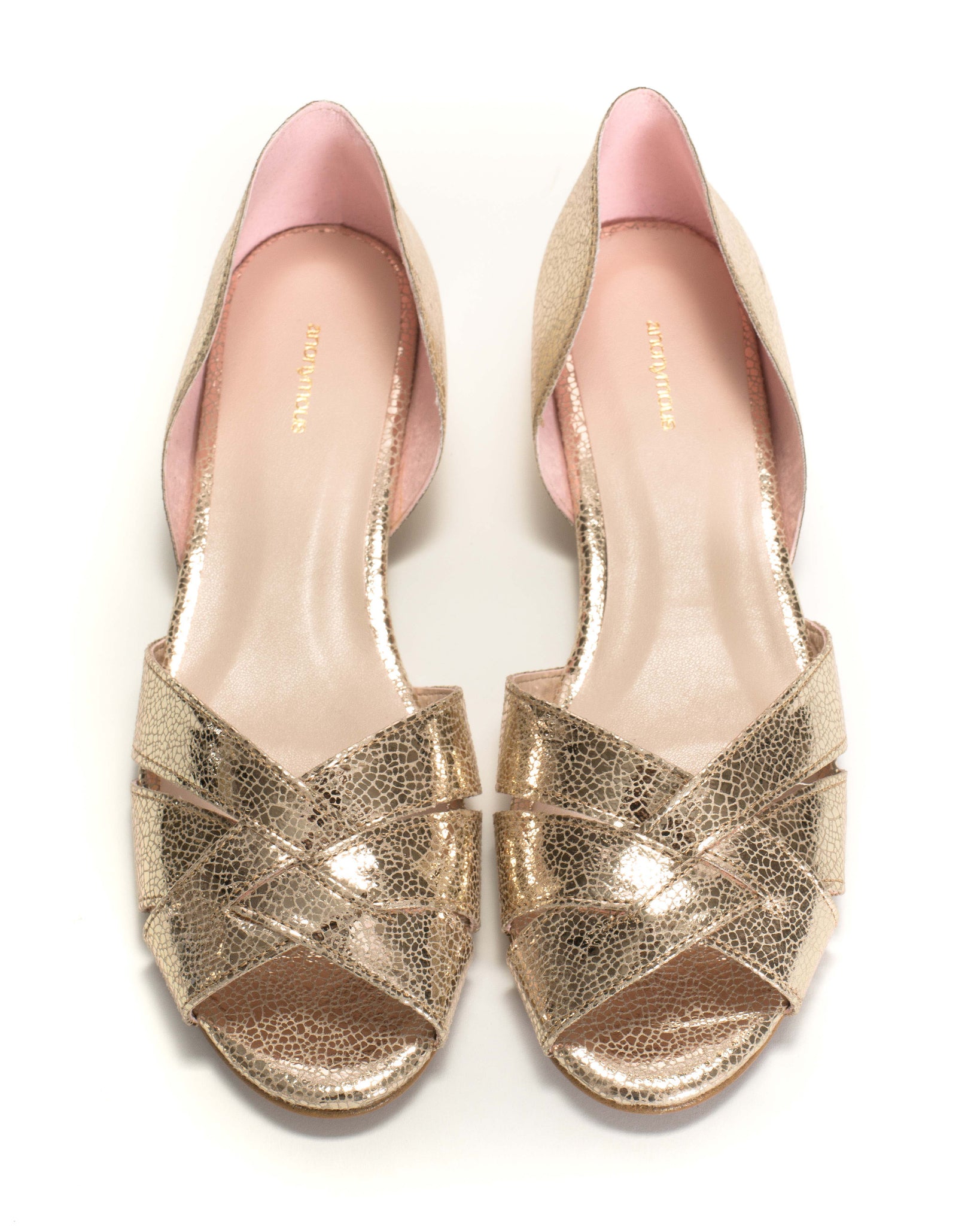 Sanni 20 Crackled metallic vegan Champagne - Anonymous Copenhagen