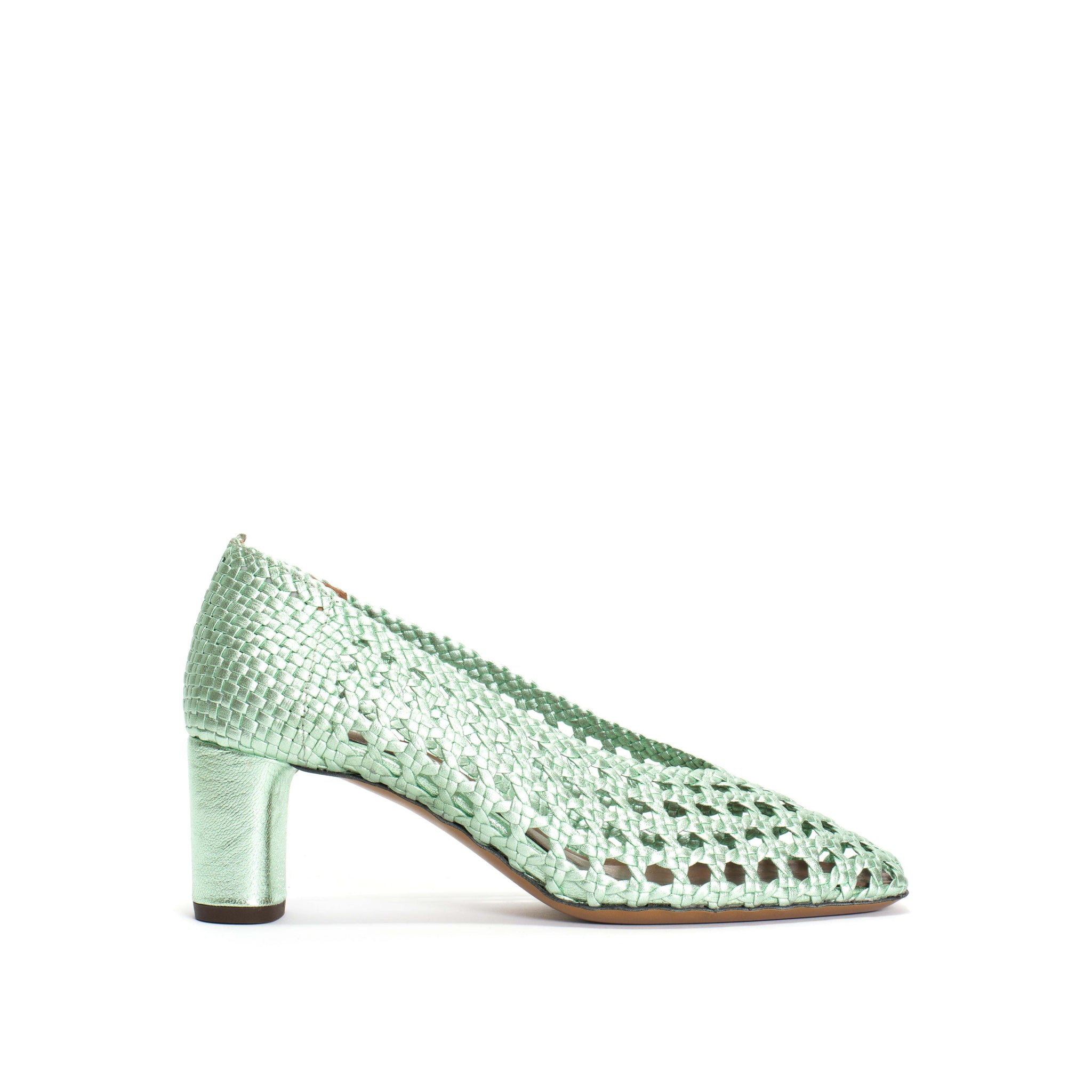 Sessi 60 Hand-braided leather Lime green - Anonymous Copenhagen