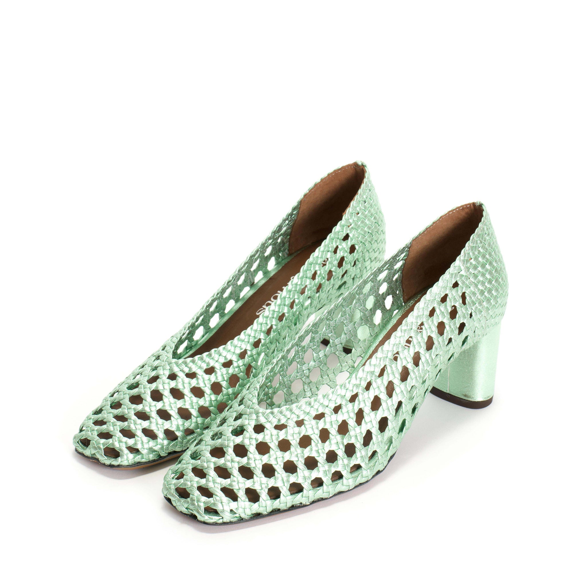 Sessi 60 Hand-braided leather Lime green - Anonymous Copenhagen