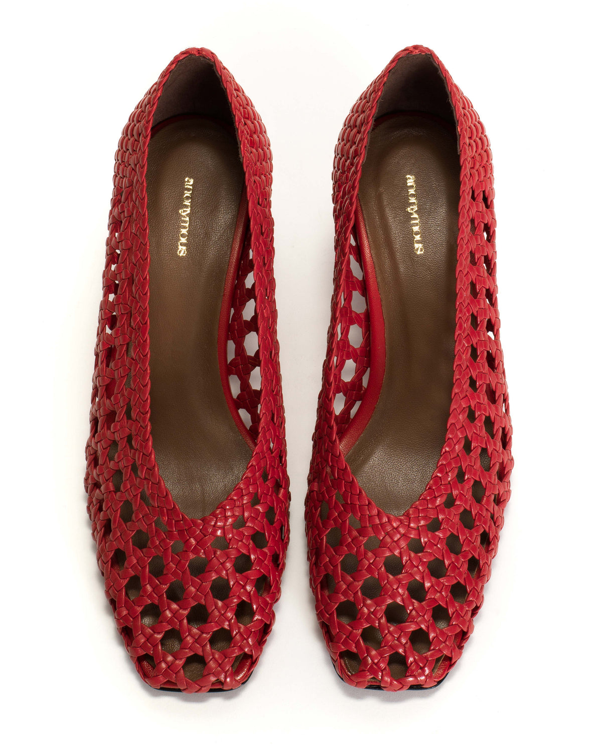 Sessi 60 hand-braided Hand-braided leather Ruby red