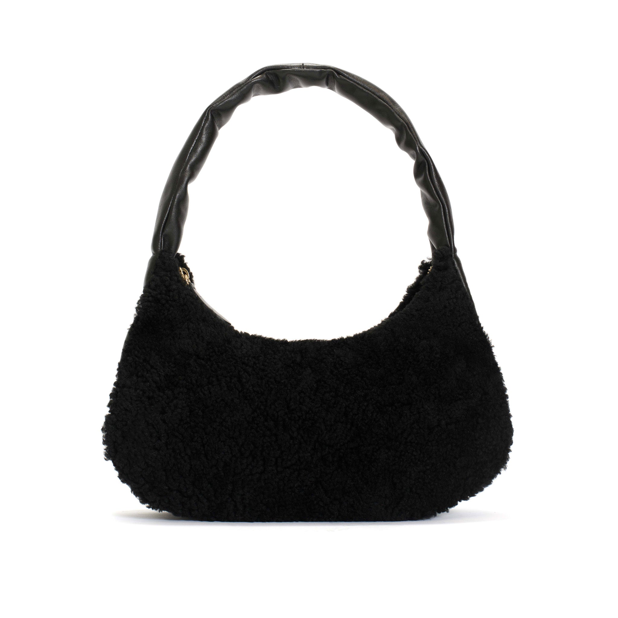 Shane Grand pillow bag Shearling & Shiny lamb Black - Anonymous Copenhagen