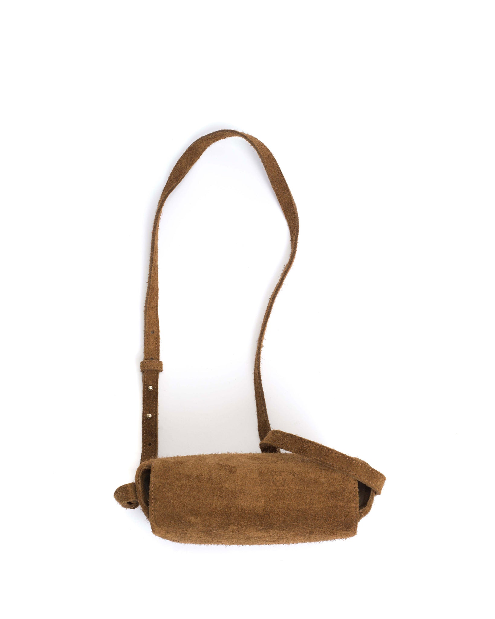 Sicha crossover bag Plushed calf suede Cinnamon - Anonymous Copenhagen