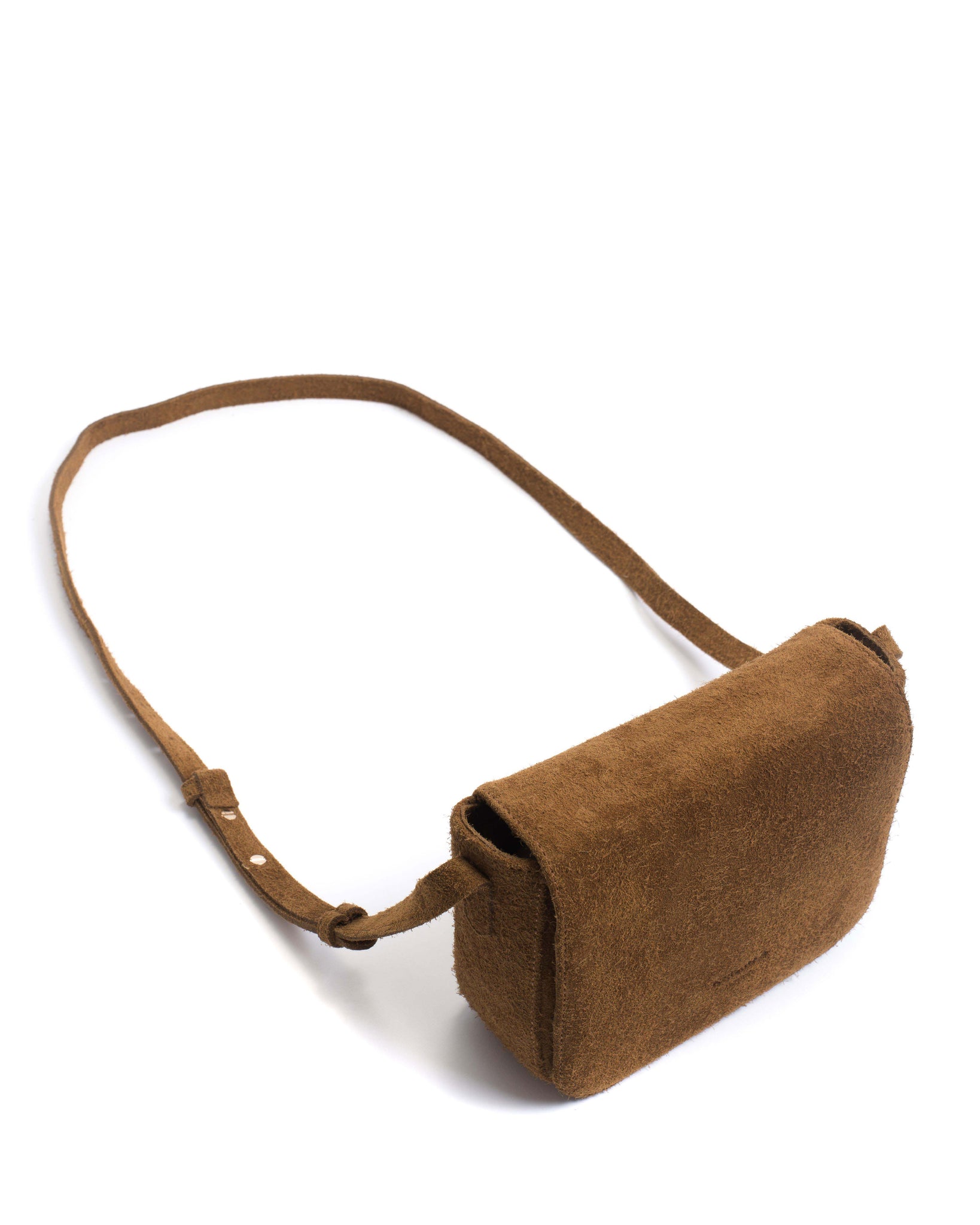 Sicha crossover bag Plushed calf suede Cinnamon - Anonymous Copenhagen