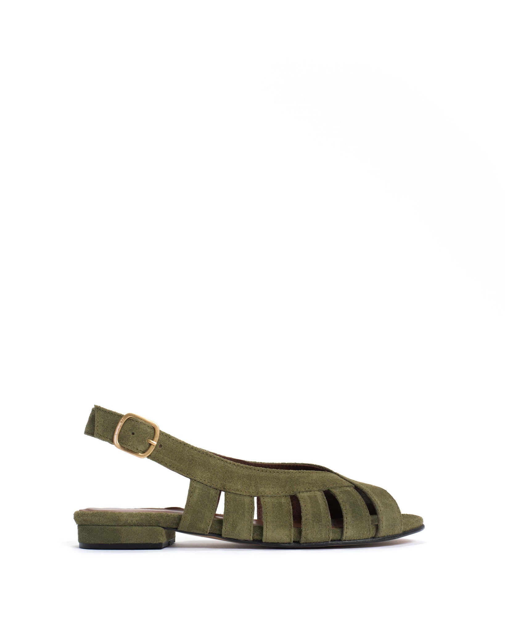 Sophie 20 Calf suede Olive green - Anonymous Copenhagen