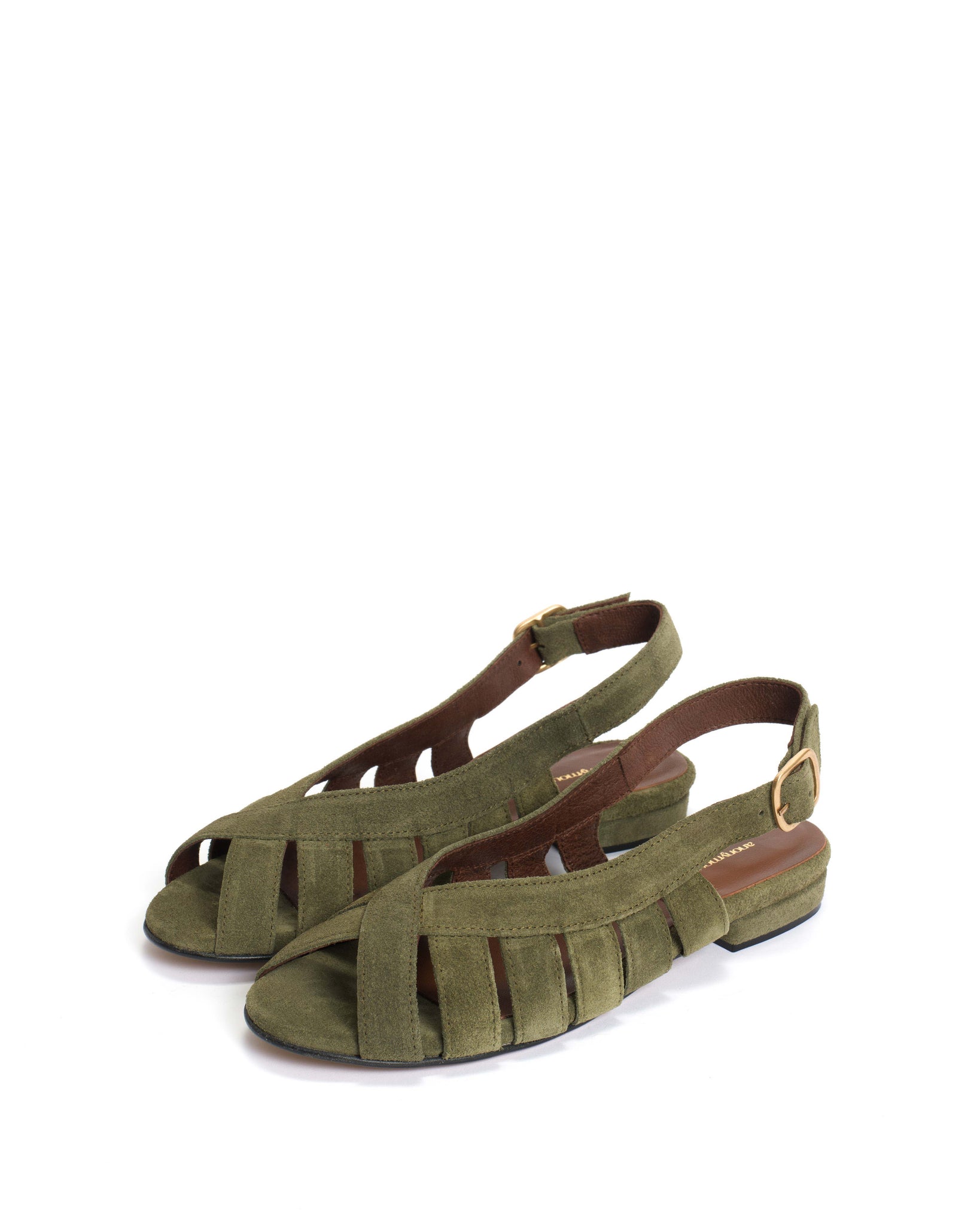 Sophie 20 Calf suede Olive green - Anonymous Copenhagen