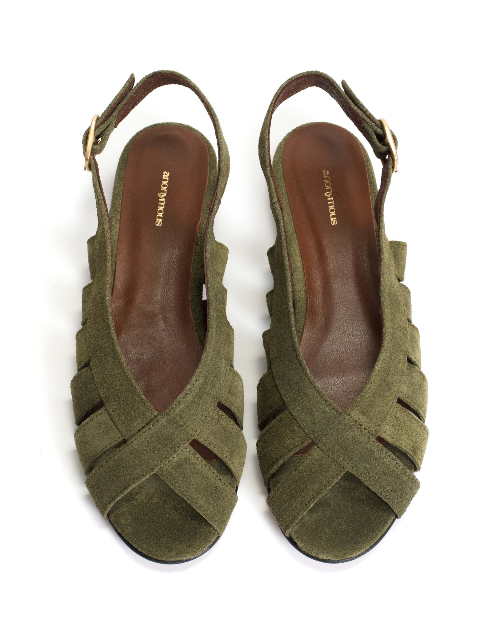 Sophie 20 Calf suede Olive green - Anonymous Copenhagen