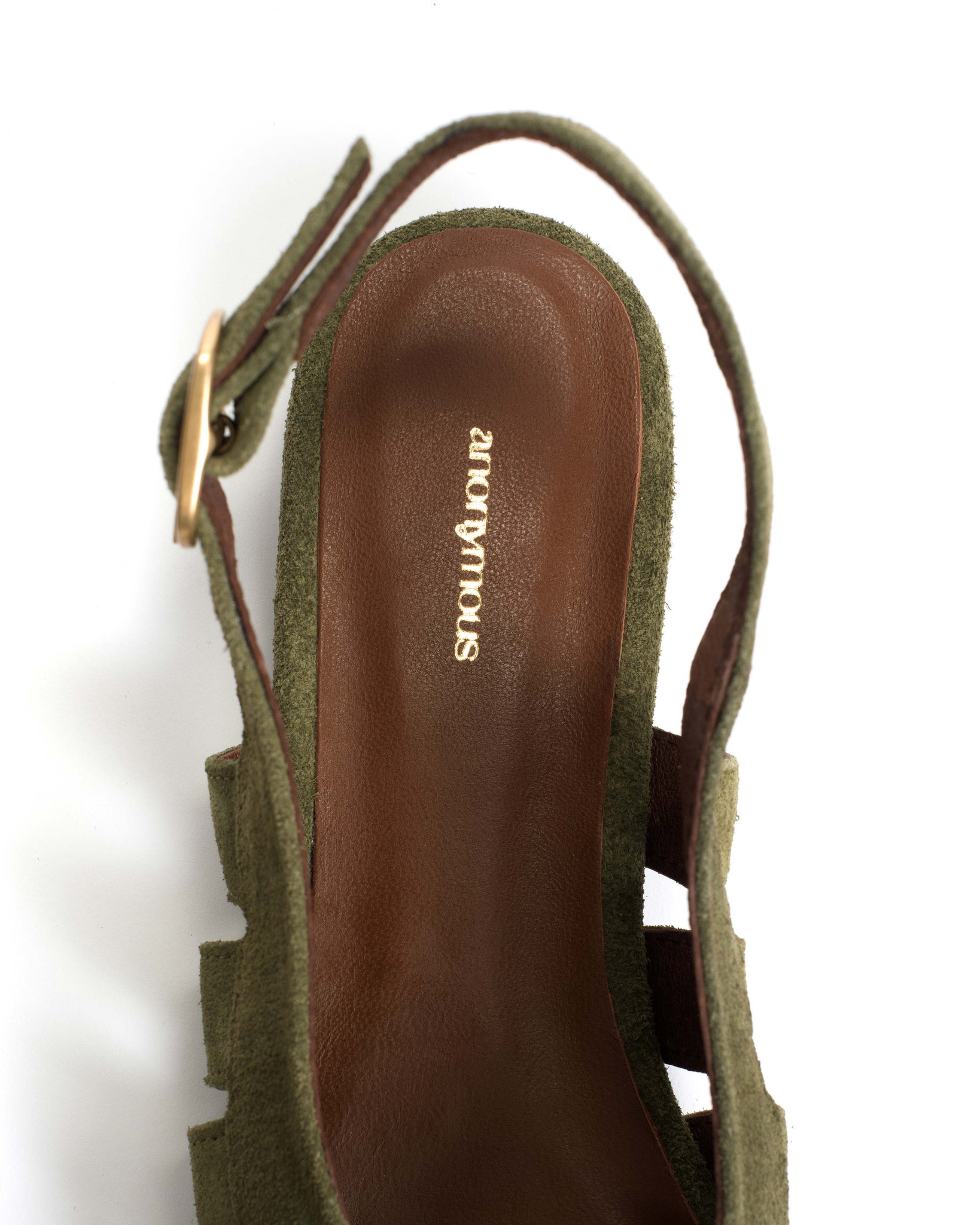 Sophie 20 Calf suede Olive green - Anonymous Copenhagen