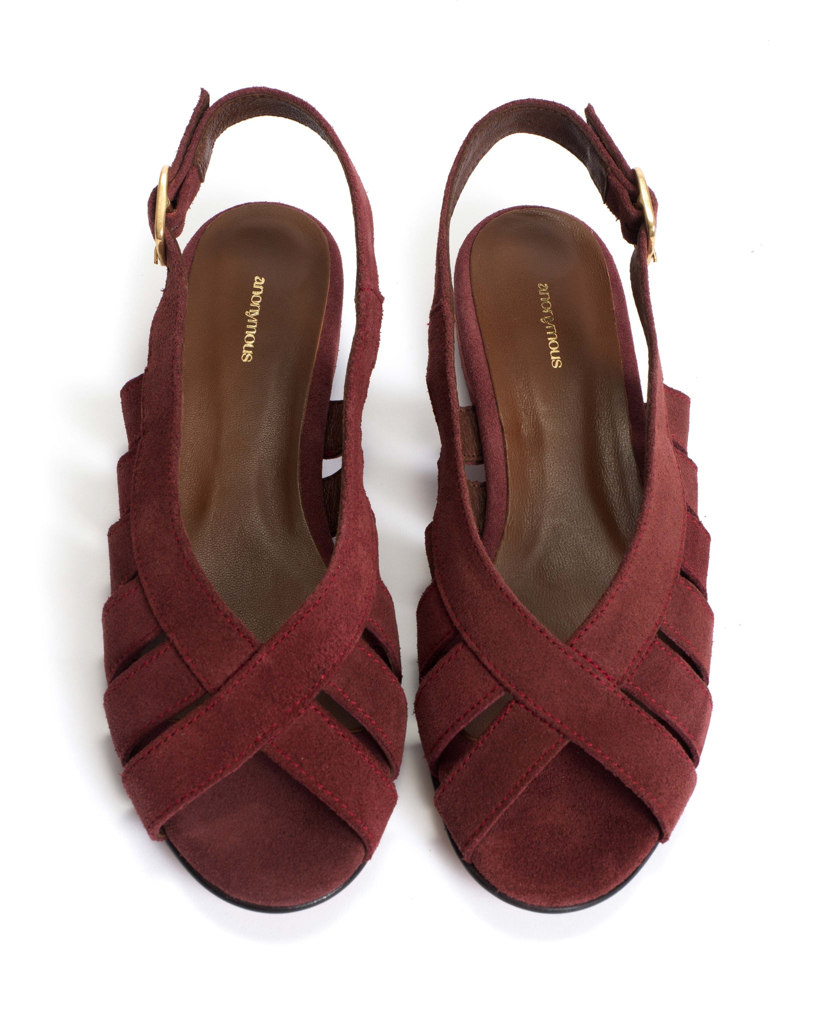 Sophie 20 Calf suede Pomegranate - Anonymous Copenhagen