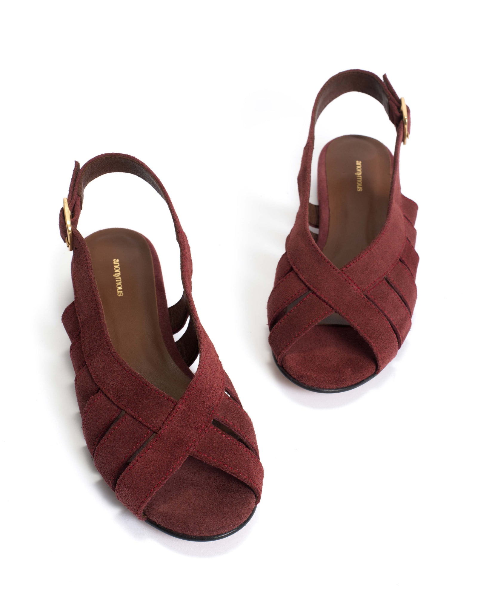 Sophie 20 Calf suede Pomegranate - Anonymous Copenhagen
