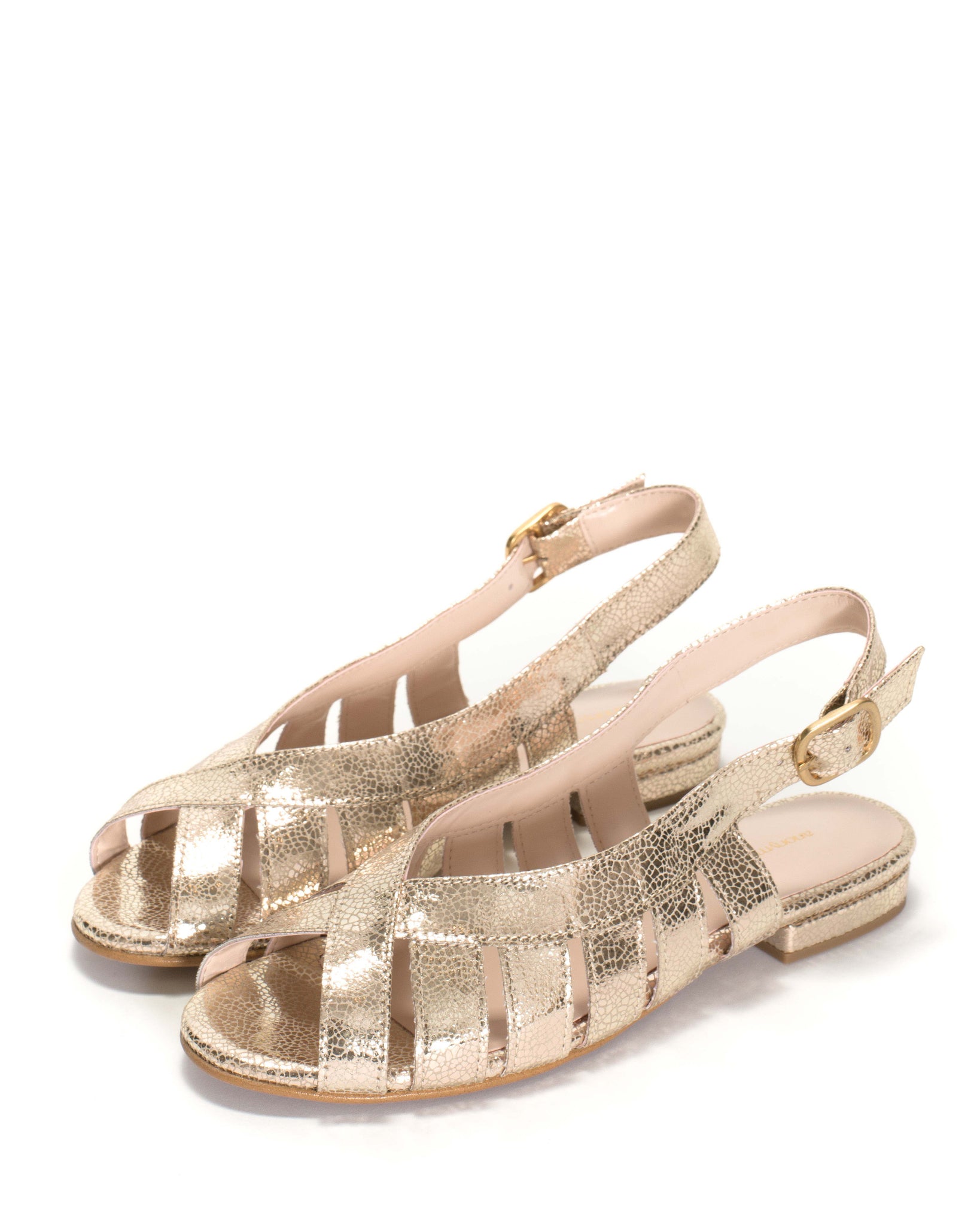 Sophie 20 Crackled metallic vegan Champagne - Anonymous Copenhagen