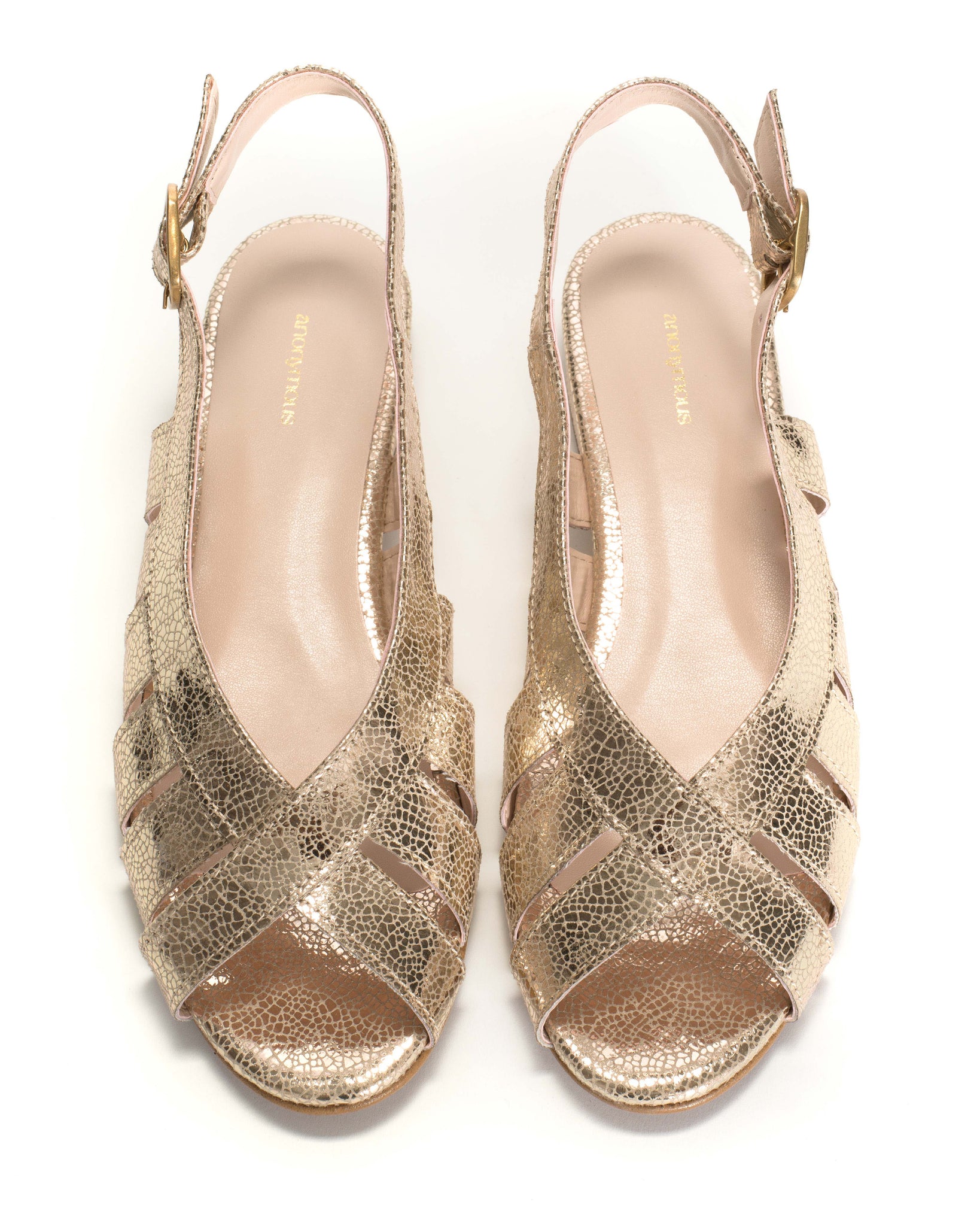 Sophie 20 Crackled metallic vegan Champagne - Anonymous Copenhagen