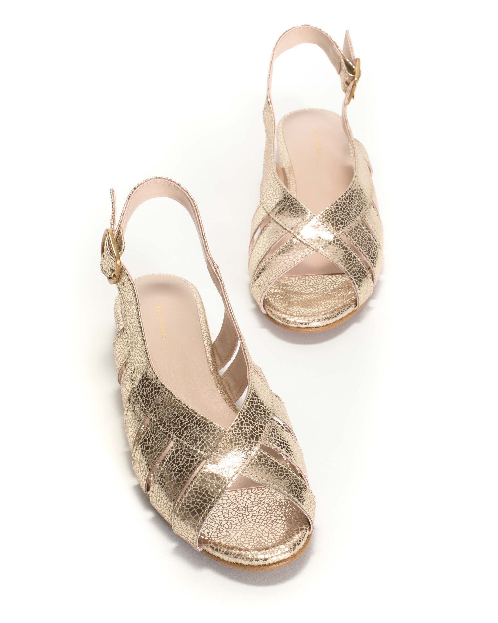 Sophie 20 Crackled metallic vegan Champagne - Anonymous Copenhagen