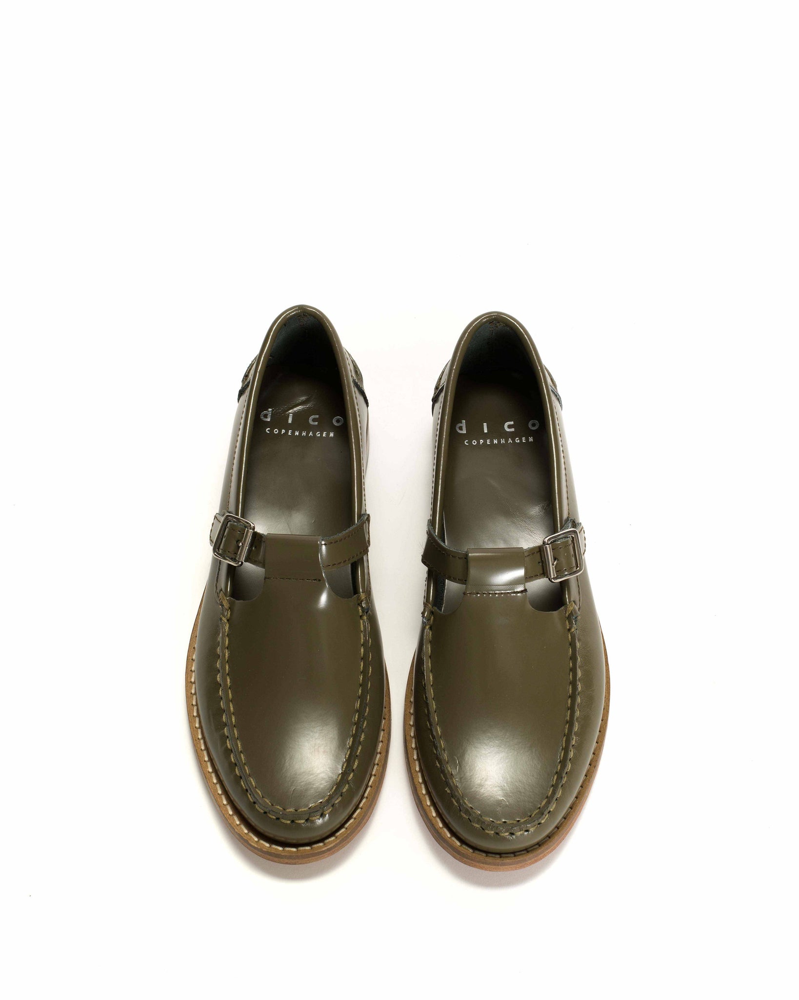 Dico Loafer t-bar Polido Olive green - Anonymous Copenhagen