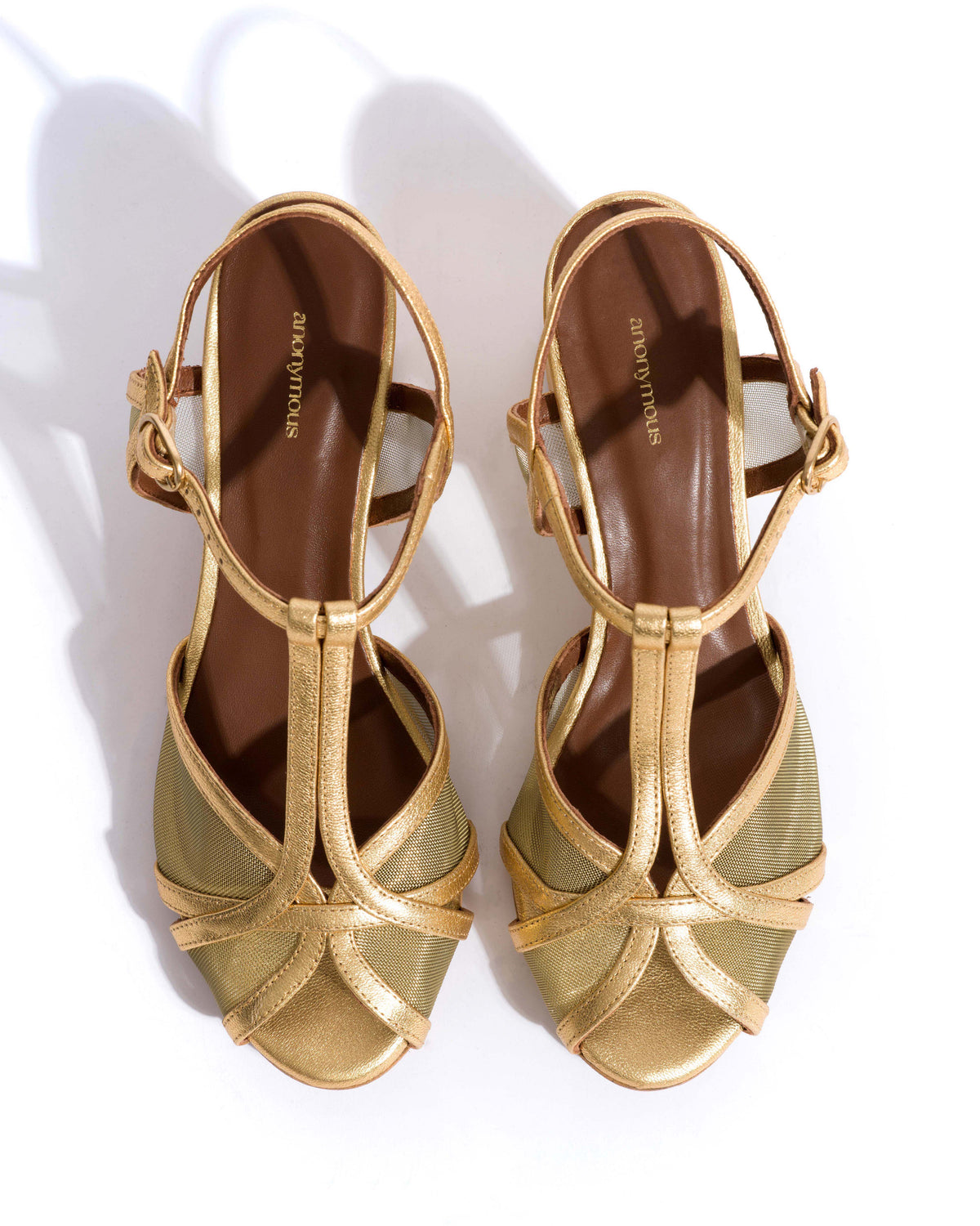 Therese 55 mesh Metallic goat & mesh Gold