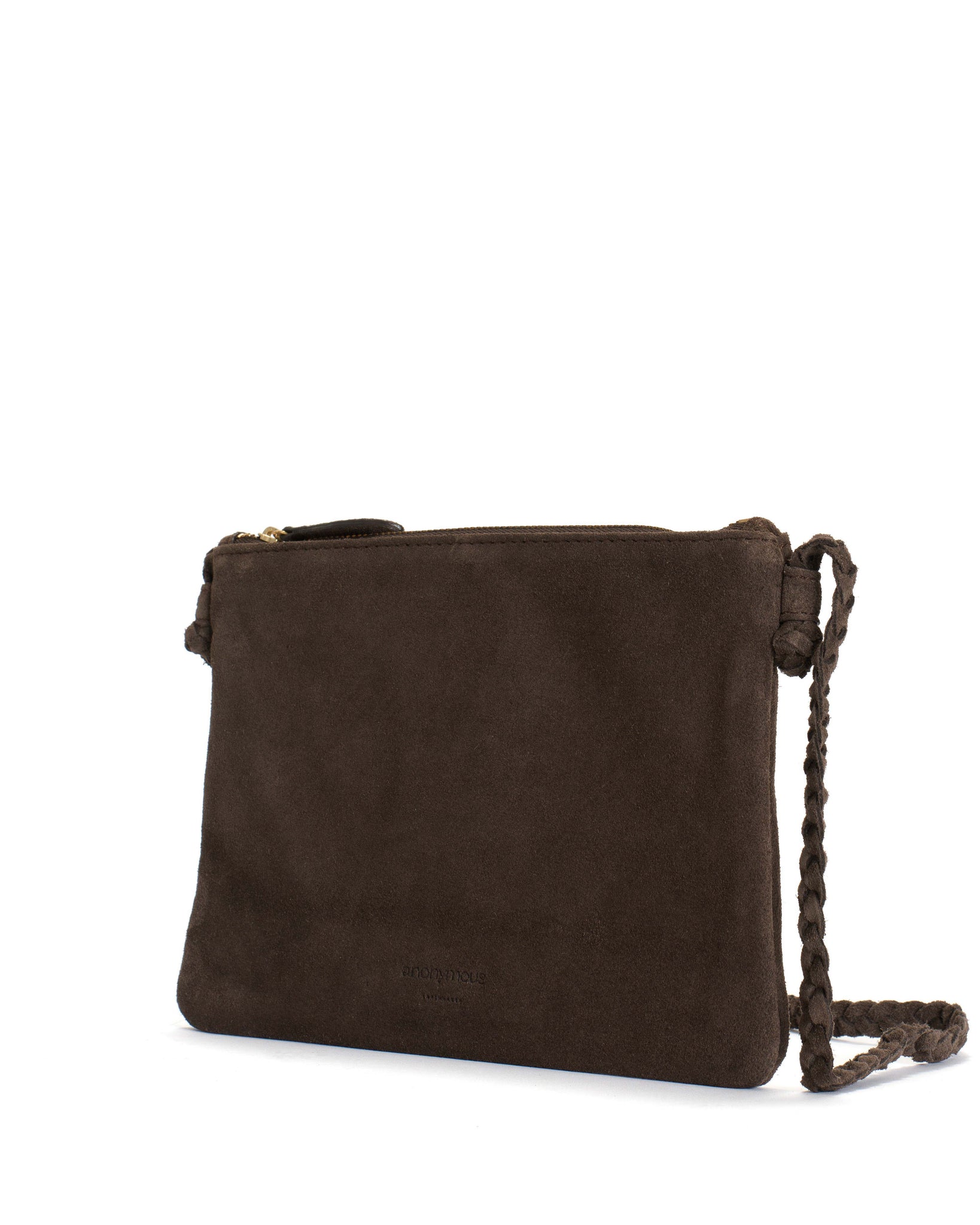 Thinna clutch Calf suede Coffee brown - Anonymous Copenhagen