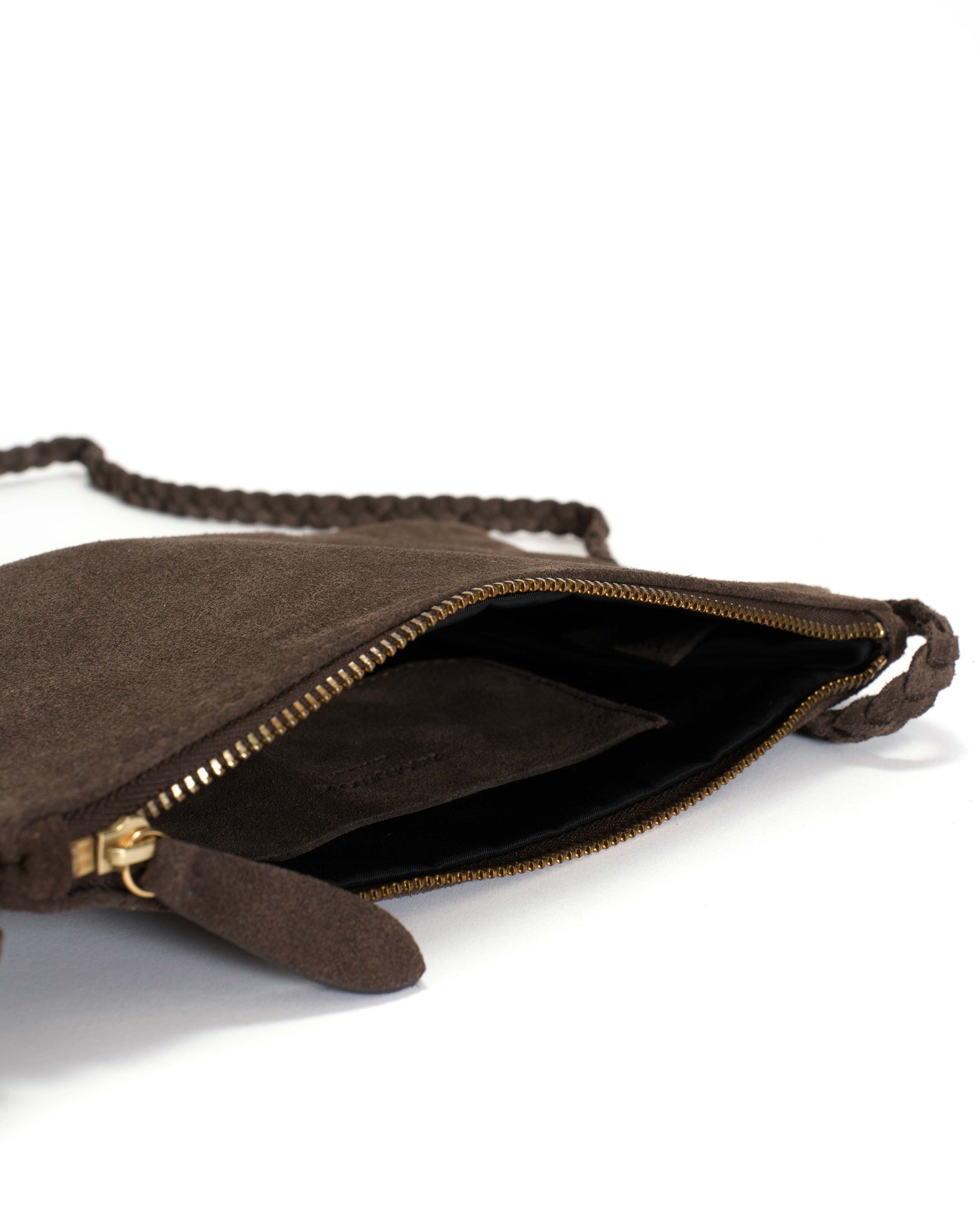 Thinna clutch Calf suede Coffee brown - Anonymous Copenhagen