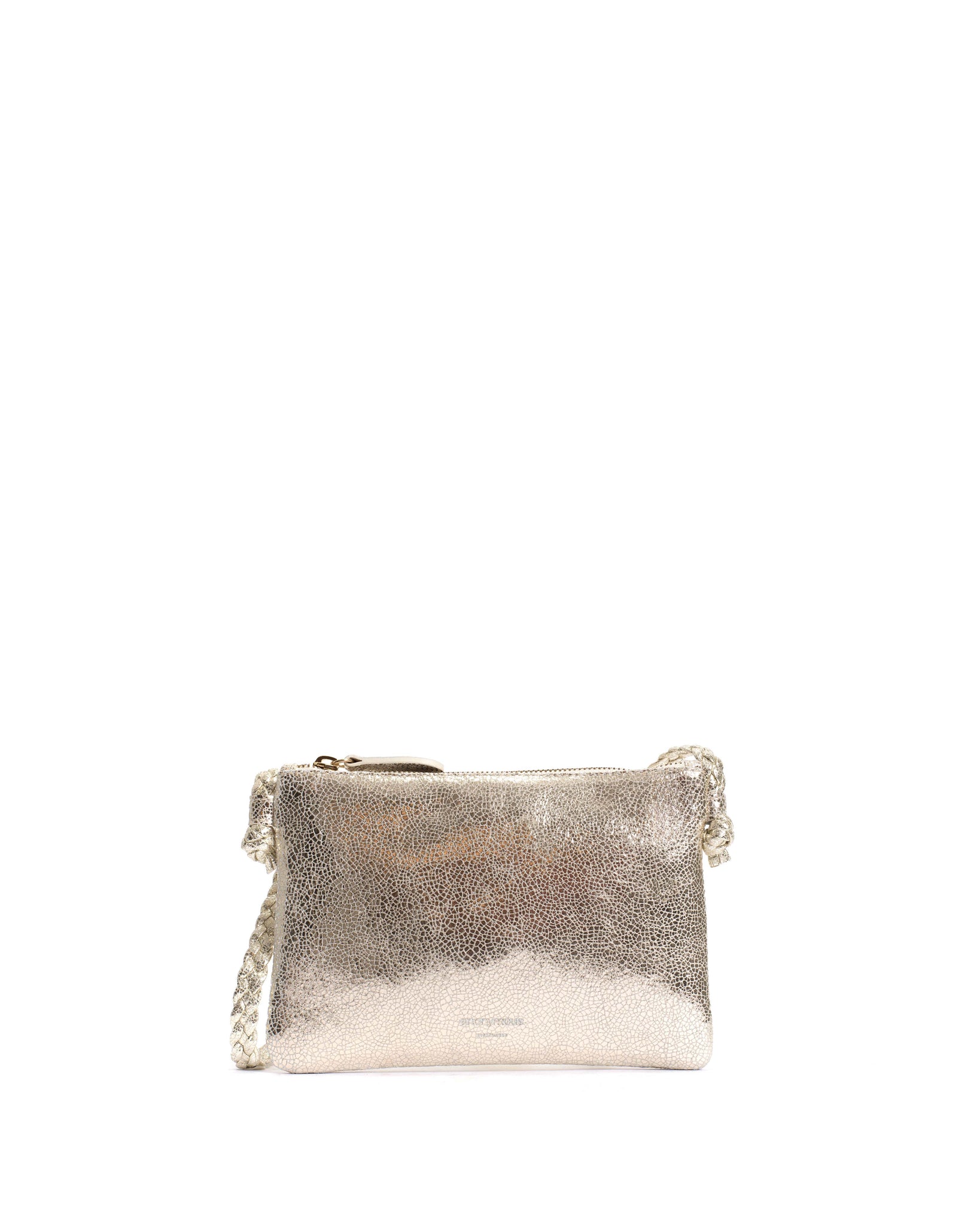Thinna clutch Crackled metallic goat Champagne - Anonymous Copenhagen